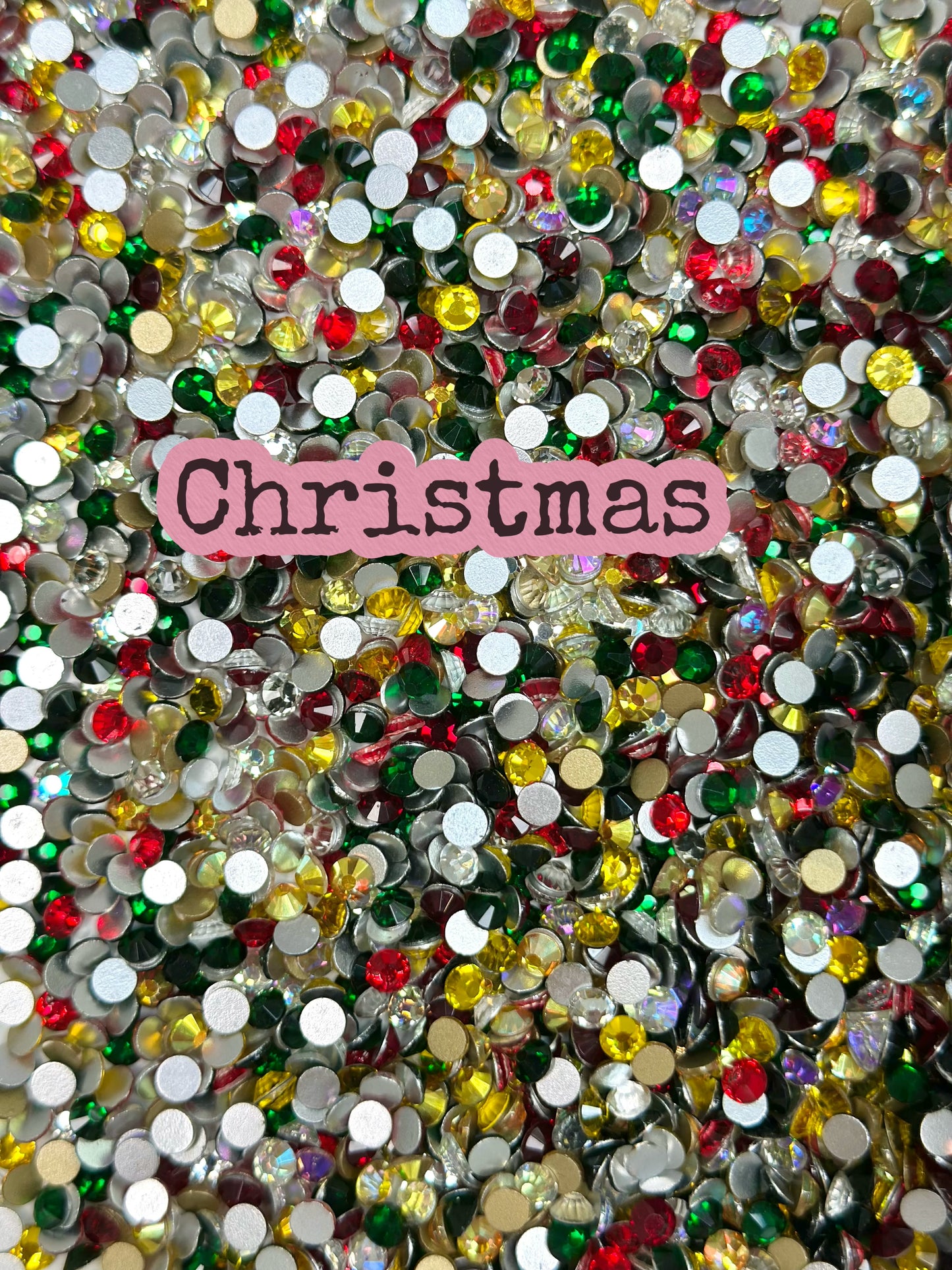 Color Mixed Flat Back Glass Rhinestones