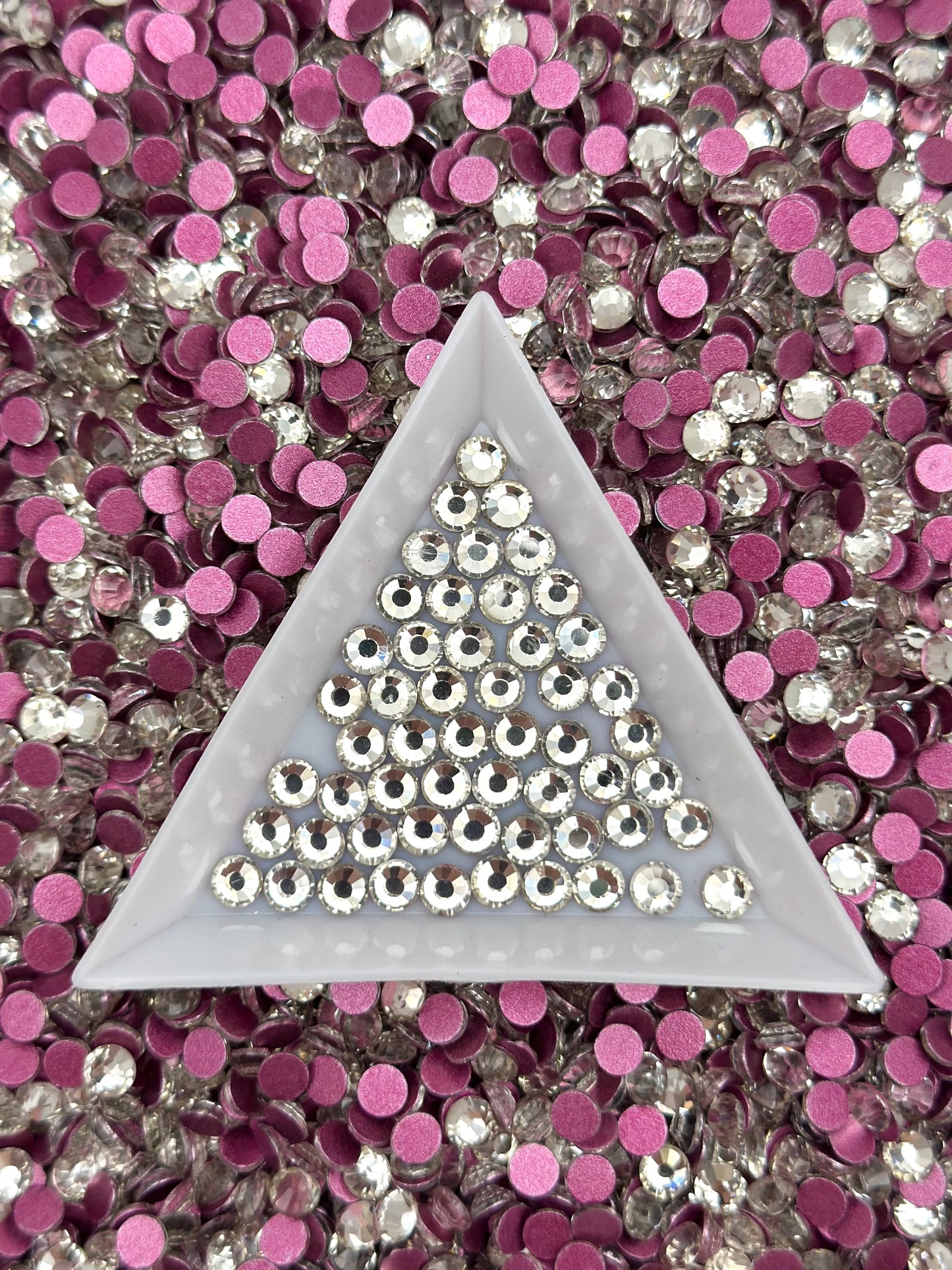 Color No.51-No.71 Mixed Sizes (From SS6 to SS20) Flat Back Round Glass Rhinestones