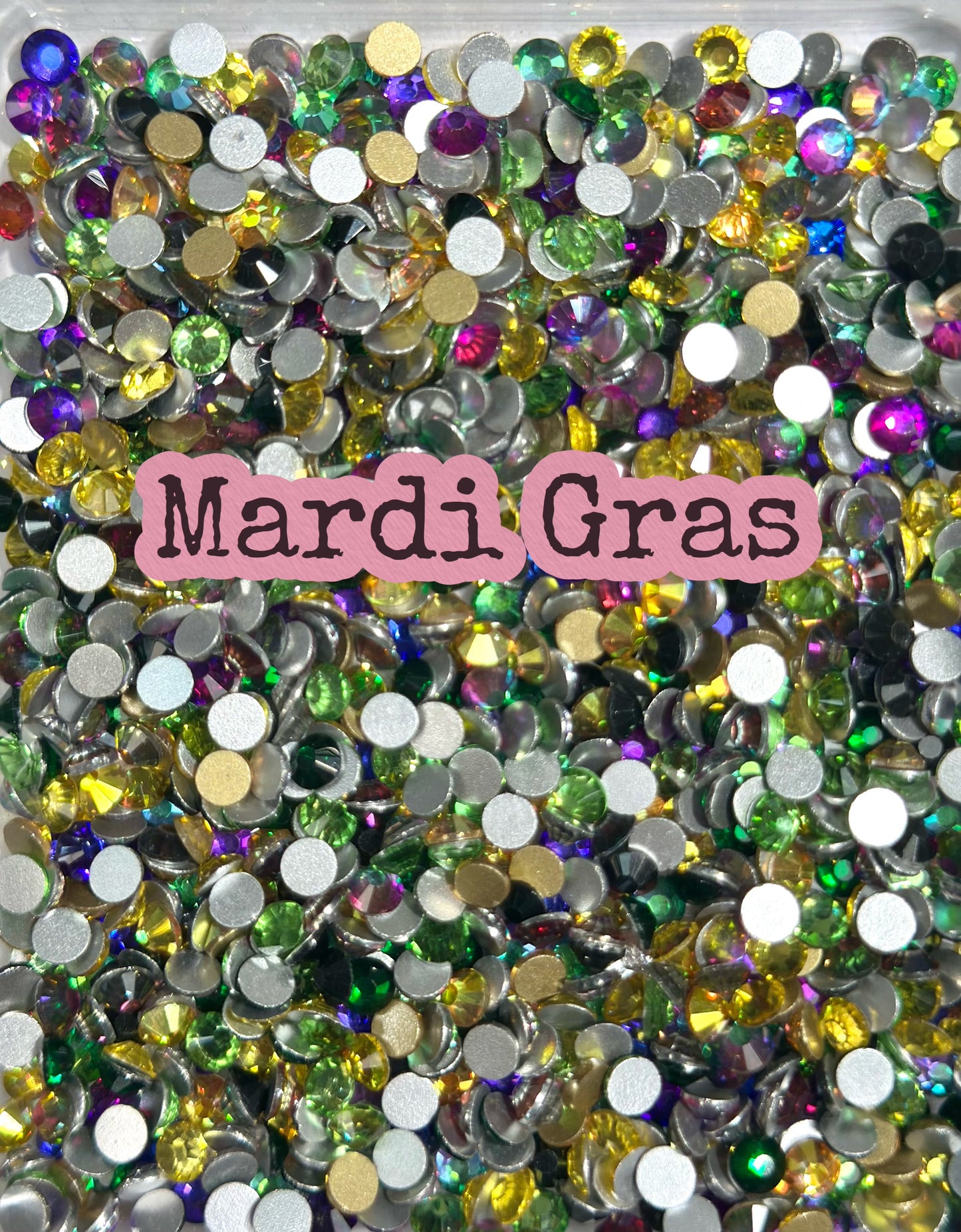 Color Mixed Flat Back Glass Rhinestones