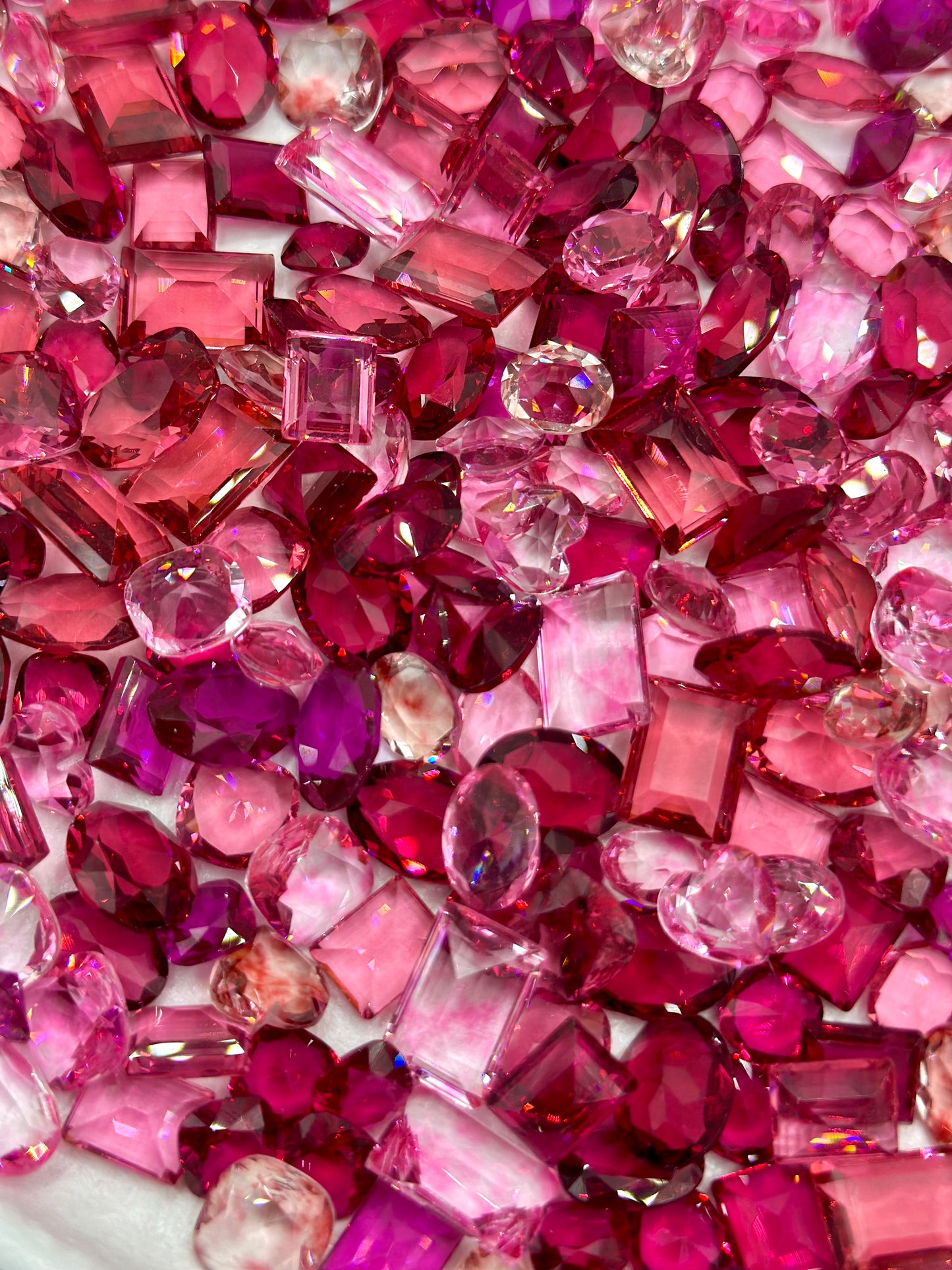 Luxe Rosy Mirage Mixed Pointed Back Crystal Glass Rhinestones for Nails Arts and DIY