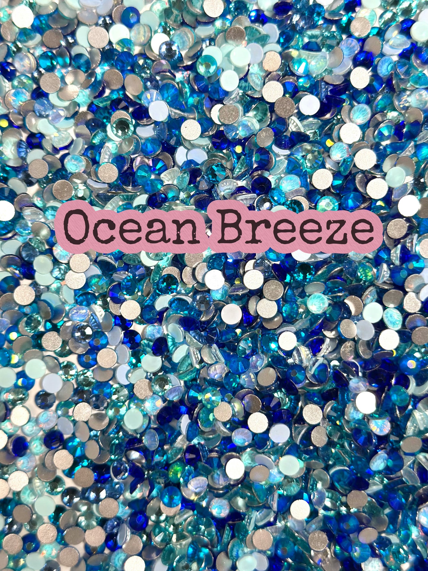 Color Mixed Flat Back Glass Rhinestones