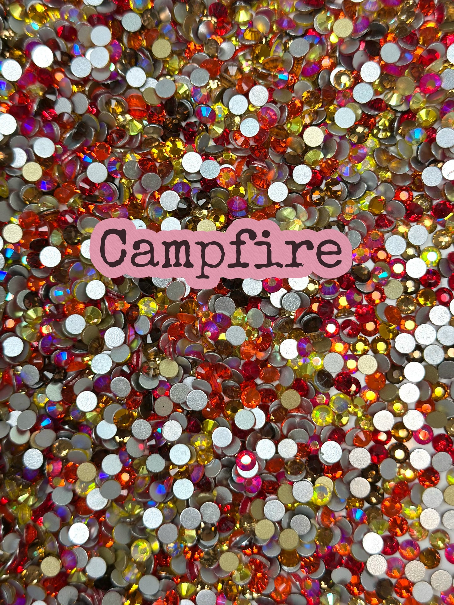 Color Mixed Flat Back Glass Rhinestones