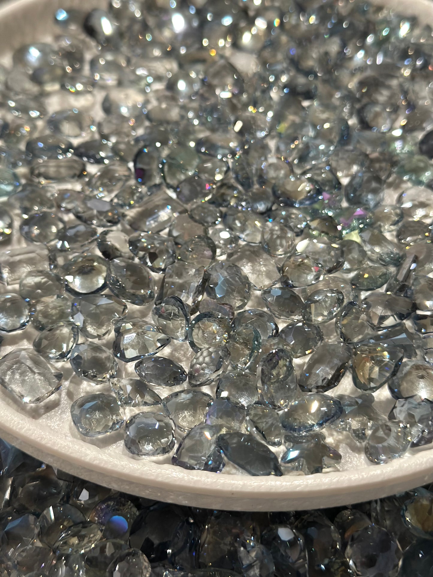 Blue Mist Mixed Pointed Back Crystal Glass Rhinestones for Nails Arts and DIY