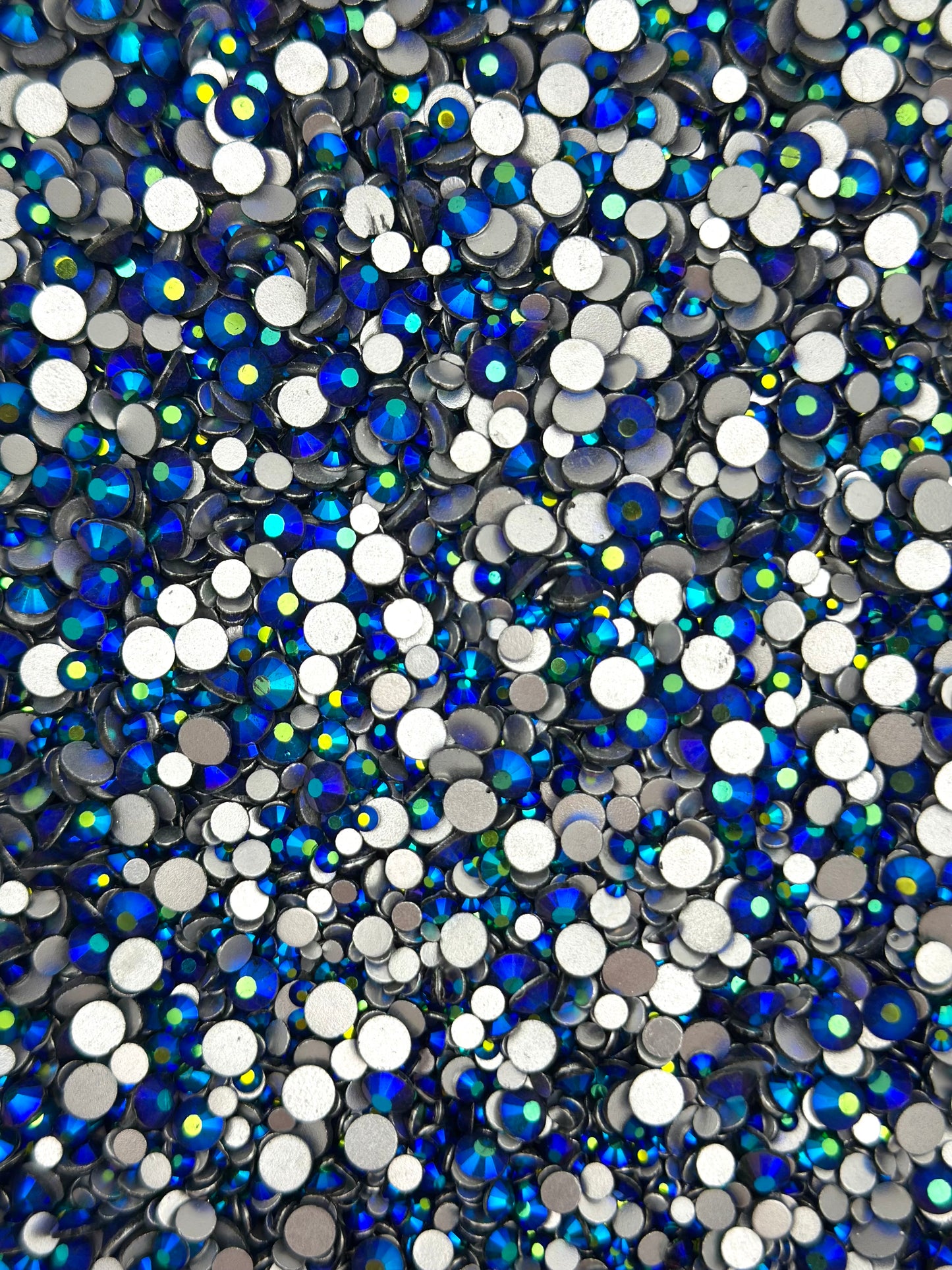 Color No.26-No.50 Mixed Sizes (From SS6 to SS20) Flat Back Round Glass Rhinestones