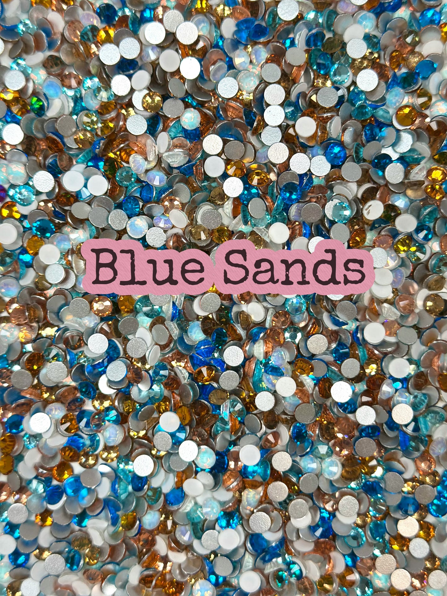 Color Mixed Flat Back Glass Rhinestones
