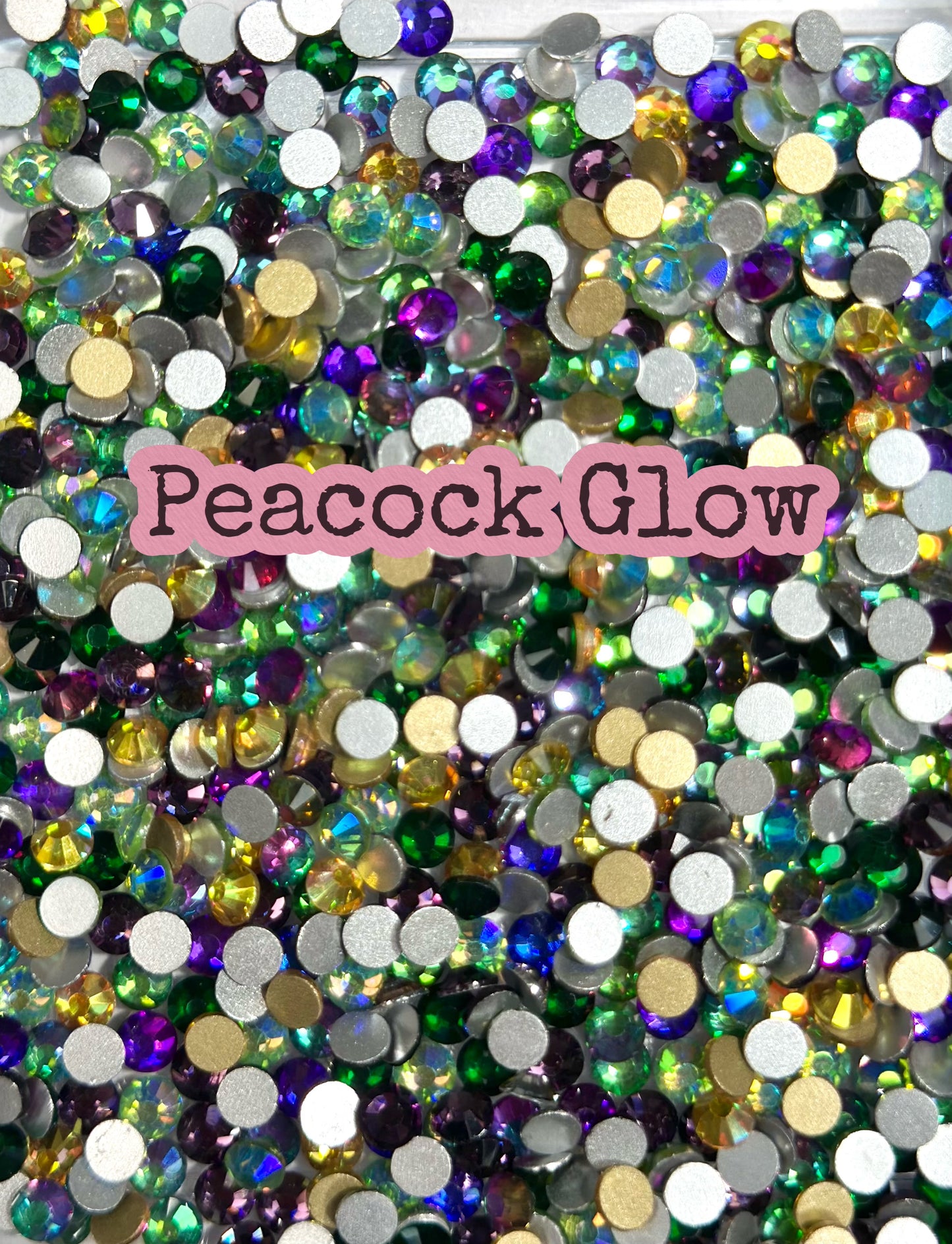Color Mixed Flat Back Glass Rhinestones