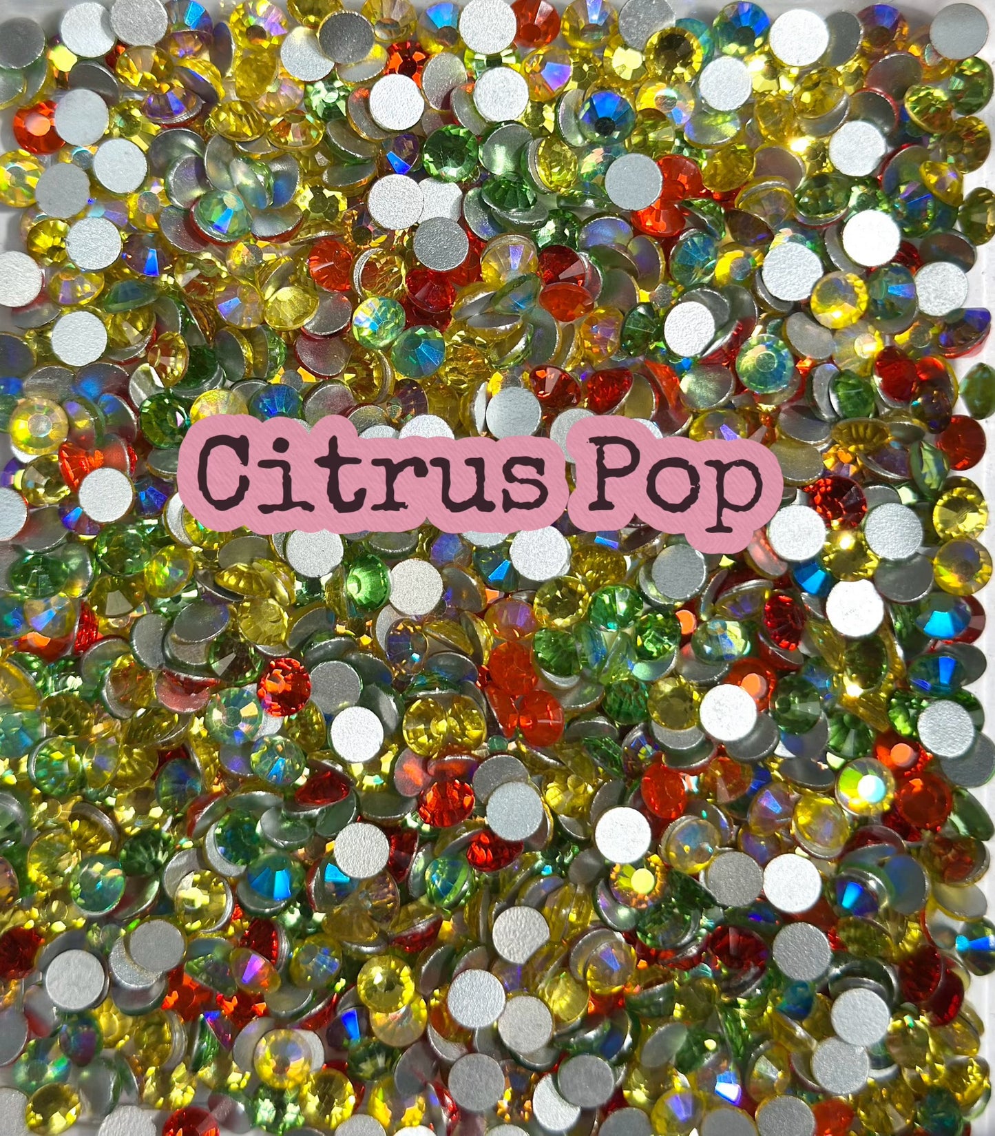 Color Mixed Flat Back Glass Rhinestones