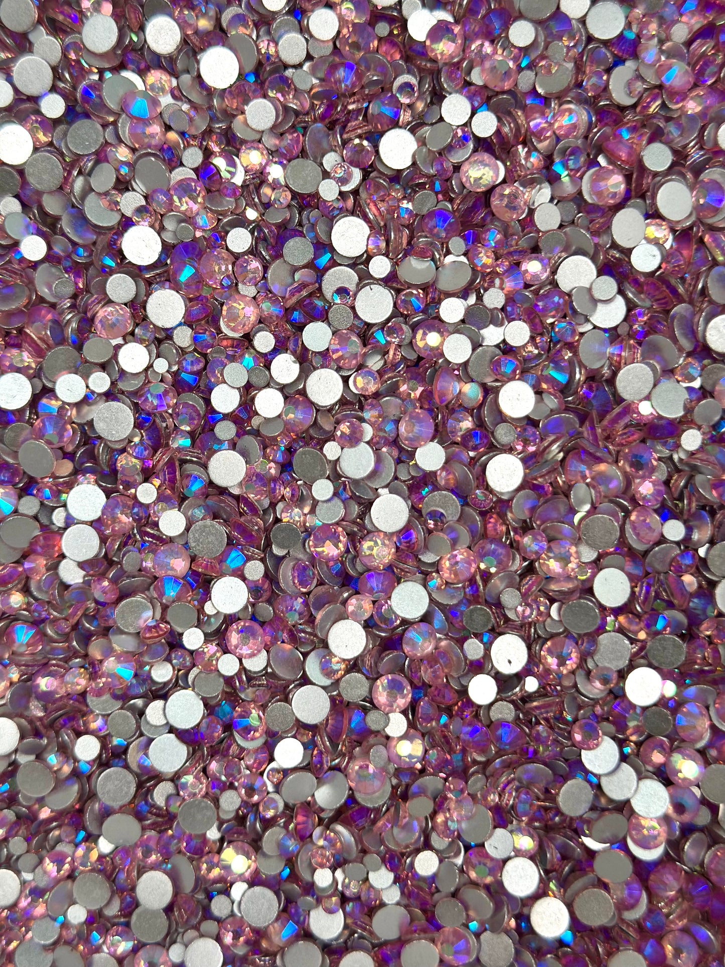 Color No.26-No.50 Mixed Sizes (From SS6 to SS20) Flat Back Round Glass Rhinestones