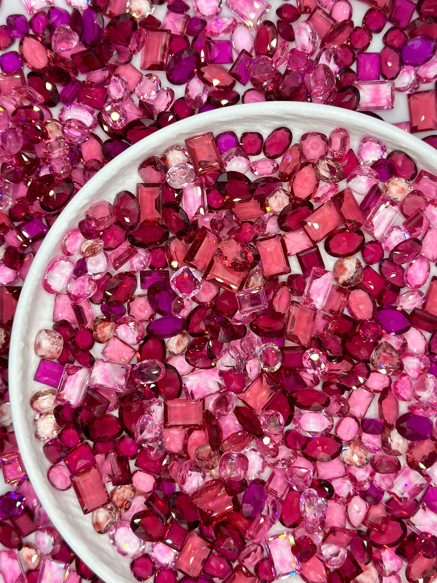 Luxe Rosy Mirage Mixed Pointed Back Crystal Glass Rhinestones for Nails Arts and DIY