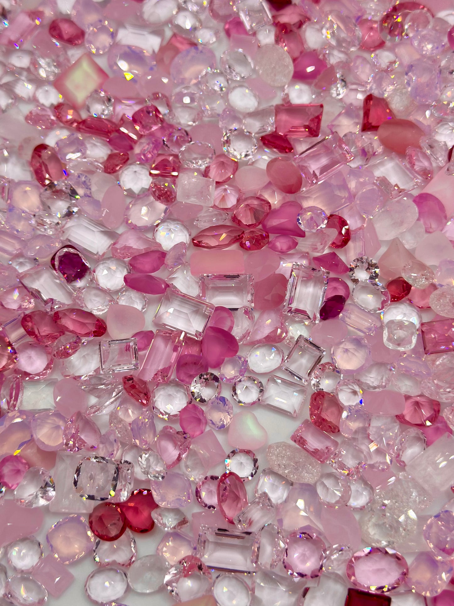 Luxe Pink Dream Mixed Pointed Back Crystal Glass Rhinestones for Nails Arts and DIY