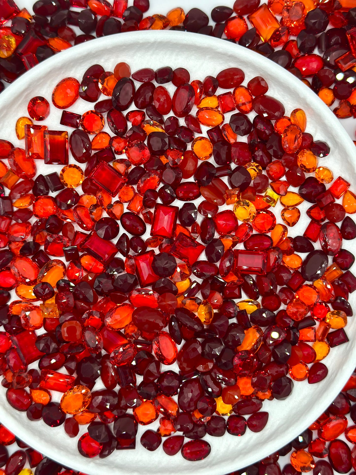 Luxe Ruby Flame Mixed Pointed Back Crystal Glass Rhinestones for Nails Arts and DIY
