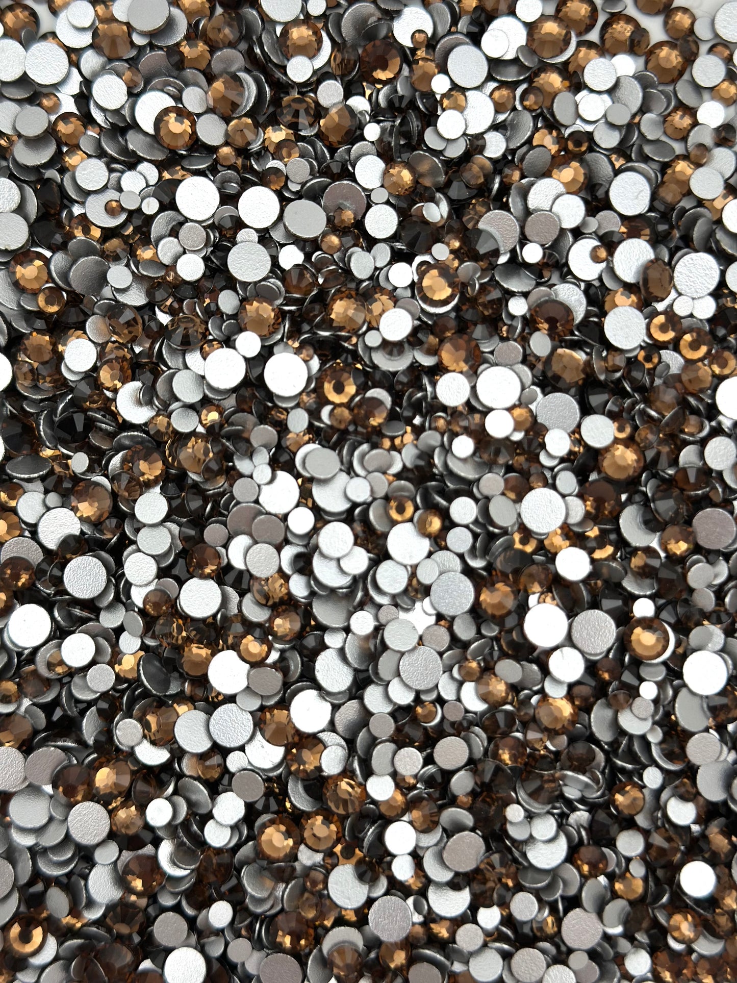 Color No.26-No.50 Mixed Sizes (From SS6 to SS20) Flat Back Round Glass Rhinestones