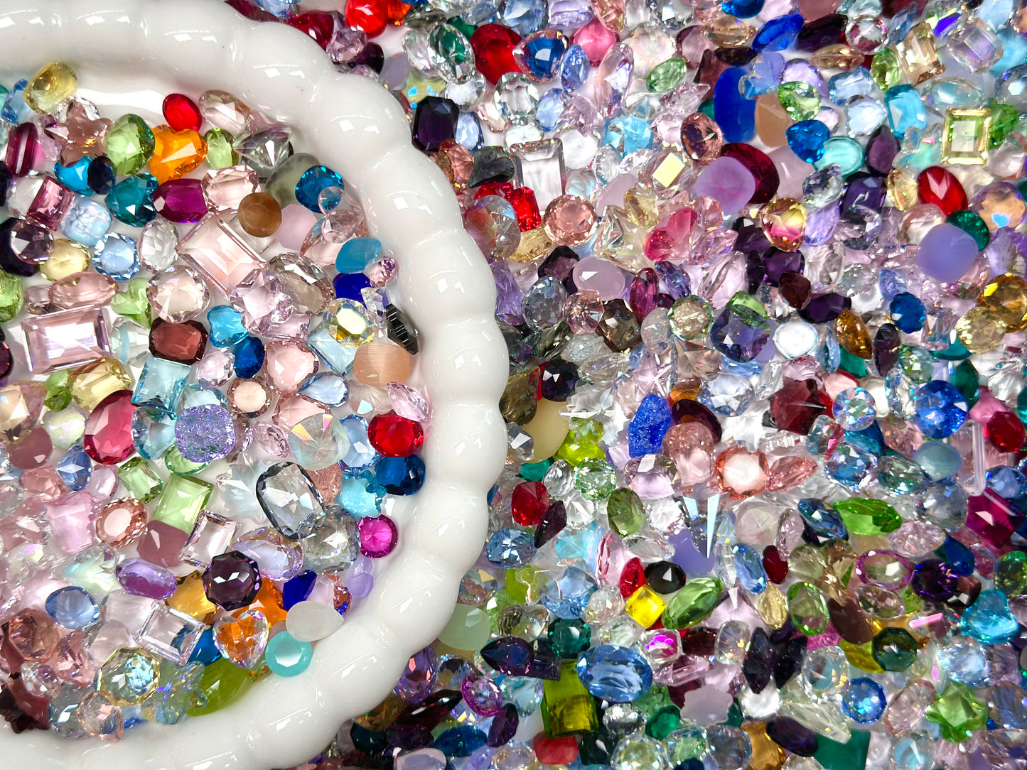 Colorstorm Mixed Clear Pointed Back Crystal Glass Rhinestones For Nails Art and DIY
