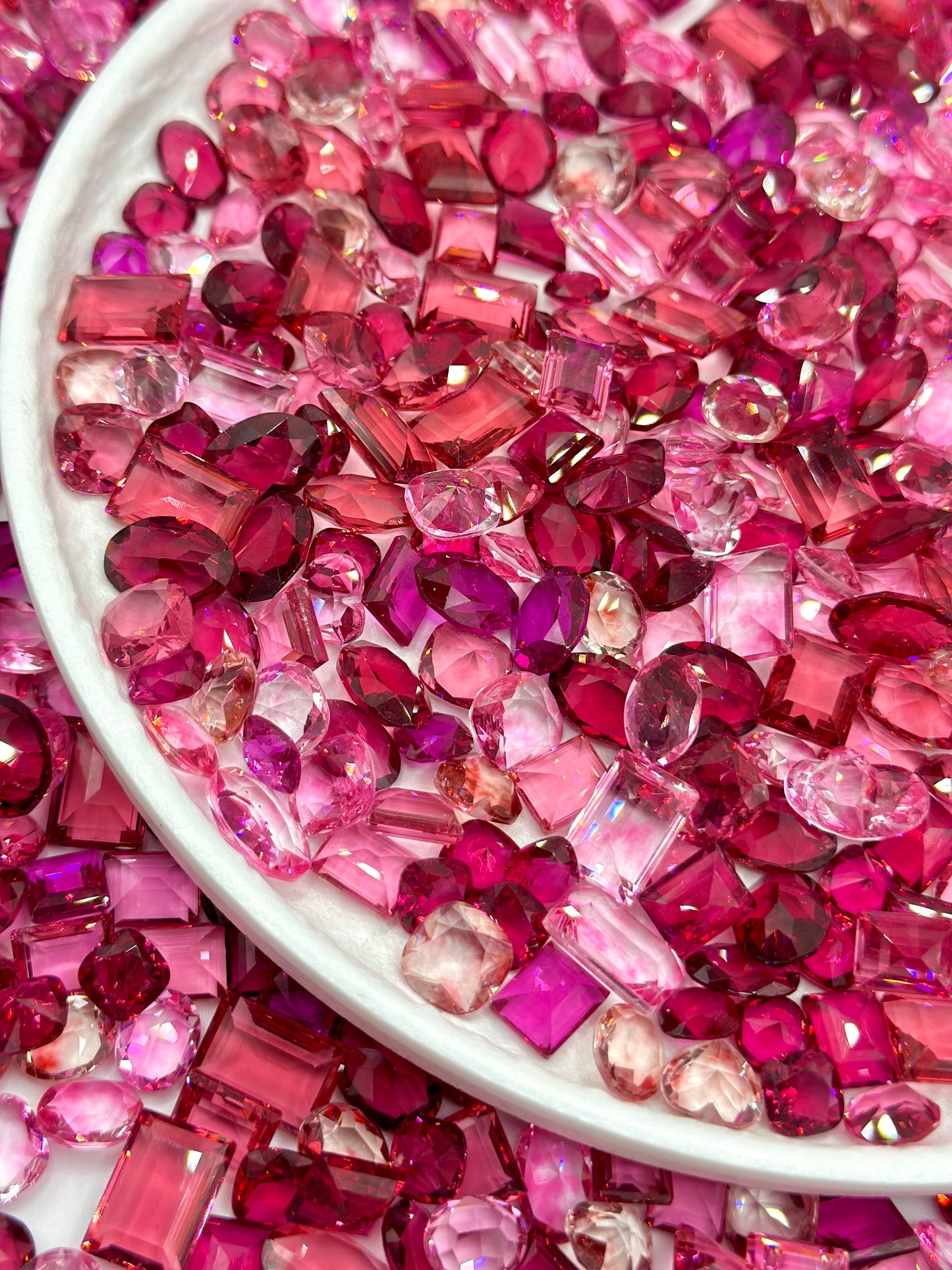 Luxe Rosy Mirage Mixed Pointed Back Crystal Glass Rhinestones for Nails Arts and DIY