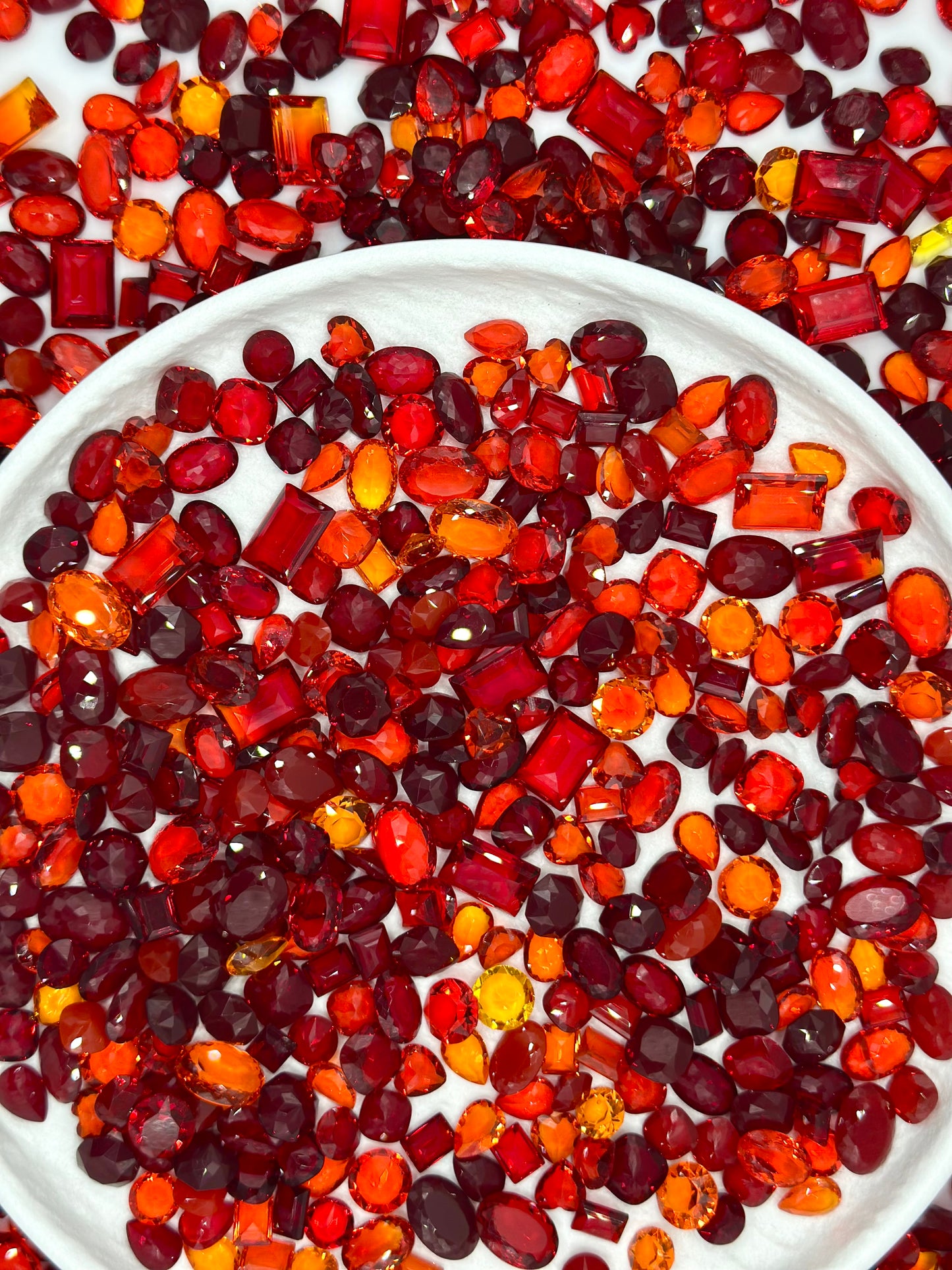 Luxe Ruby Flame Mixed Pointed Back Crystal Glass Rhinestones for Nails Arts and DIY