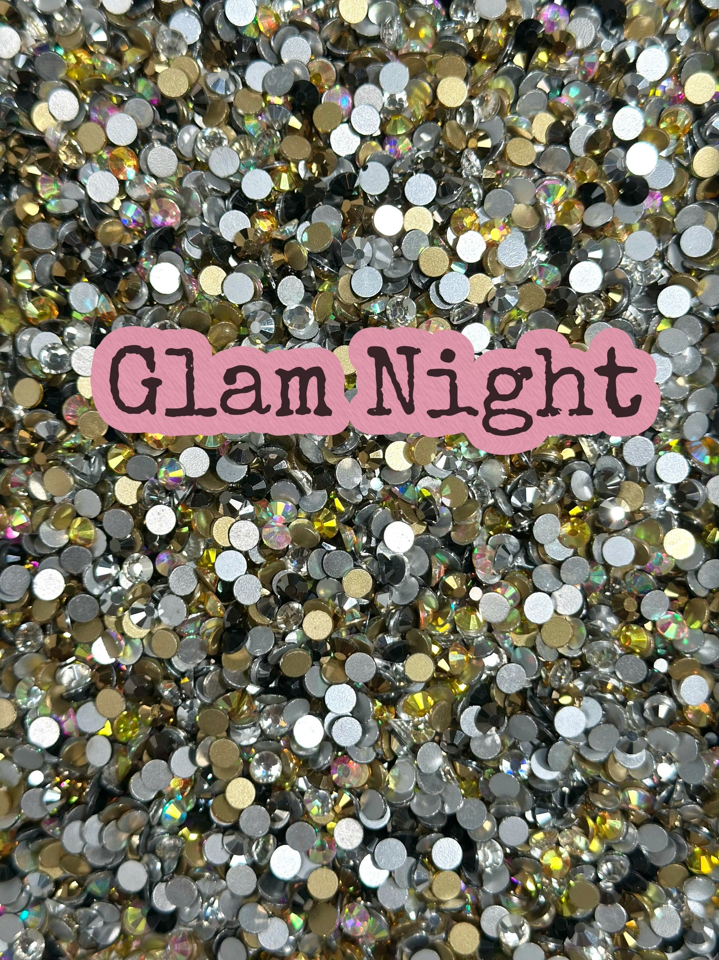 Color Mixed Flat Back Glass Rhinestones