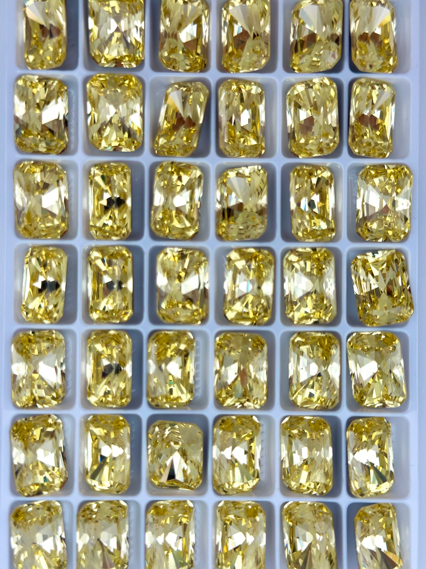 Luxe 10*14mm Large Rectangle Shape Foiled Pointed Back Rhinestones for Nails Arts and DIY