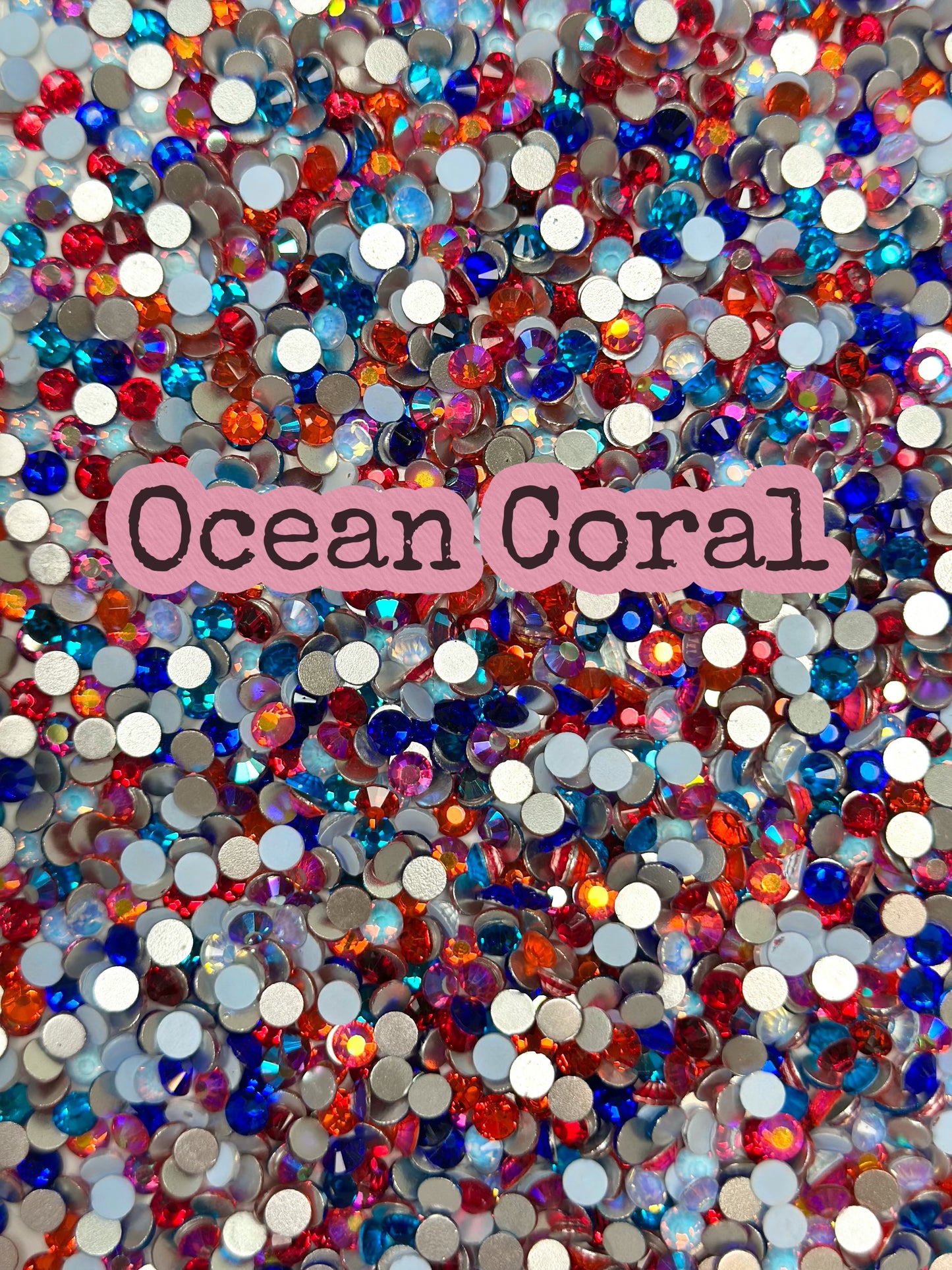 Color Mixed Flat Back Glass Rhinestones