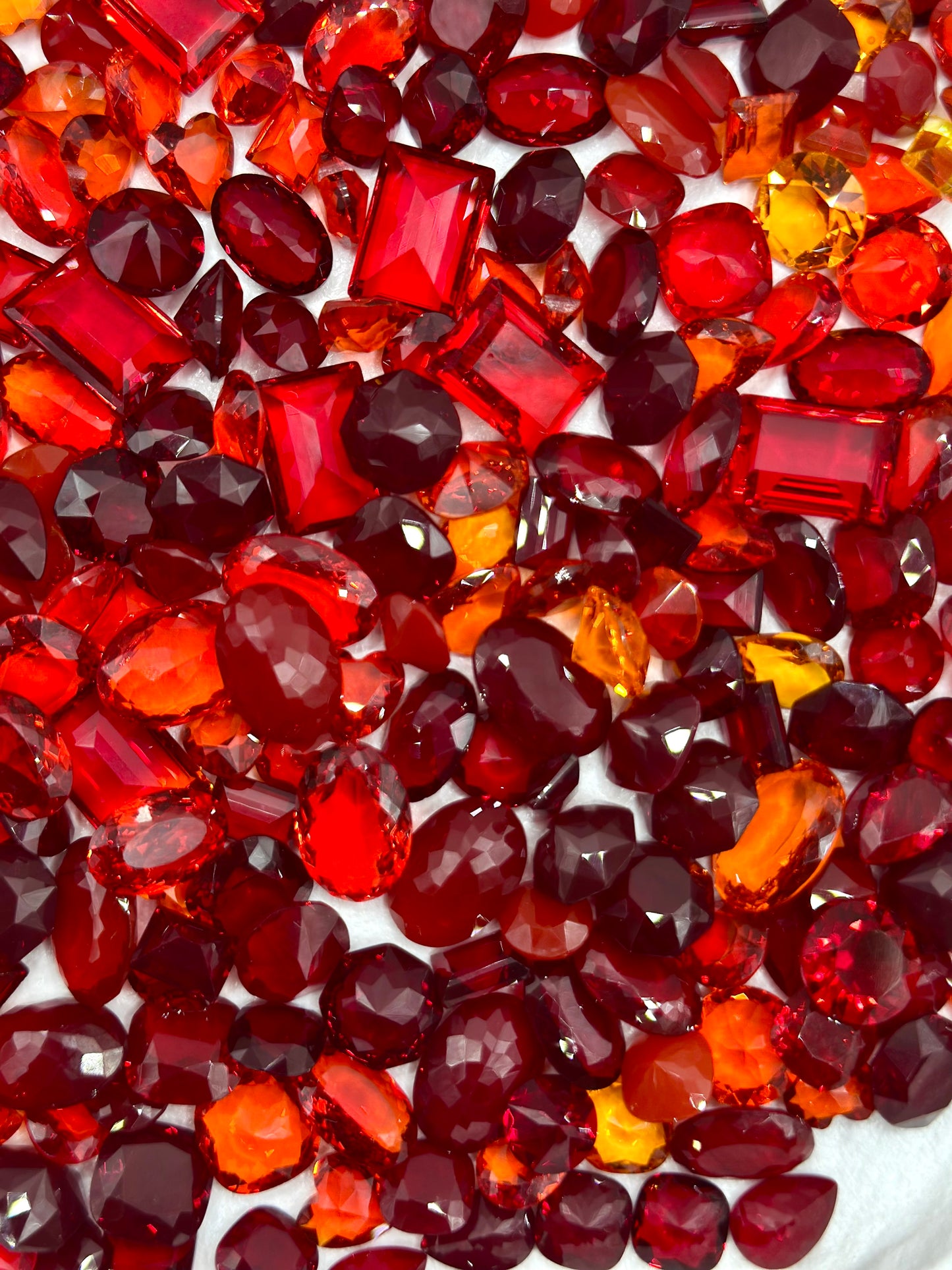 Luxe Ruby Flame Mixed Pointed Back Crystal Glass Rhinestones for Nails Arts and DIY