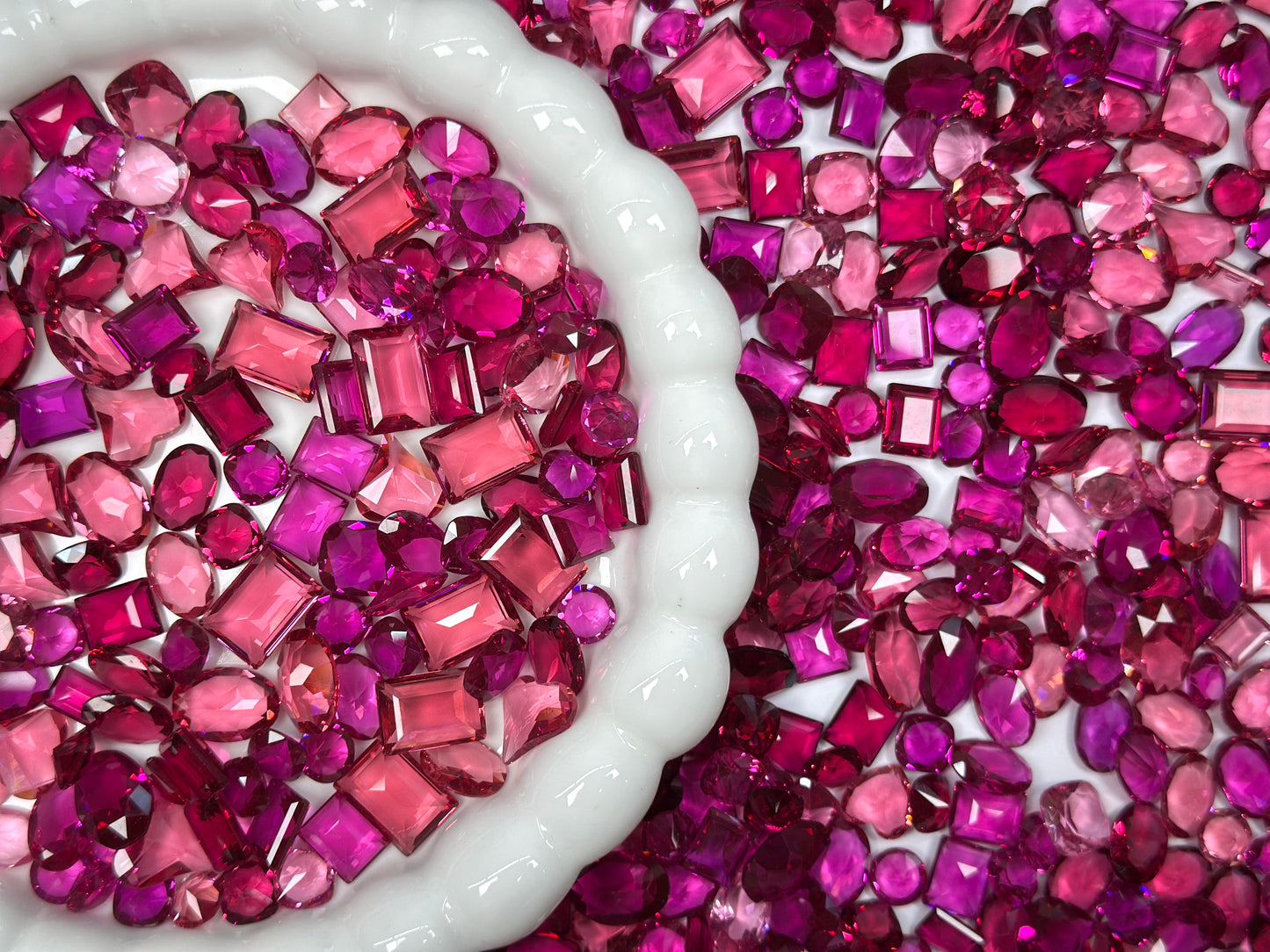 Luxe Pink Dragon Kiss Mixed Pointed Back Crystal Glass Rhinestones for Nails Arts and DIY