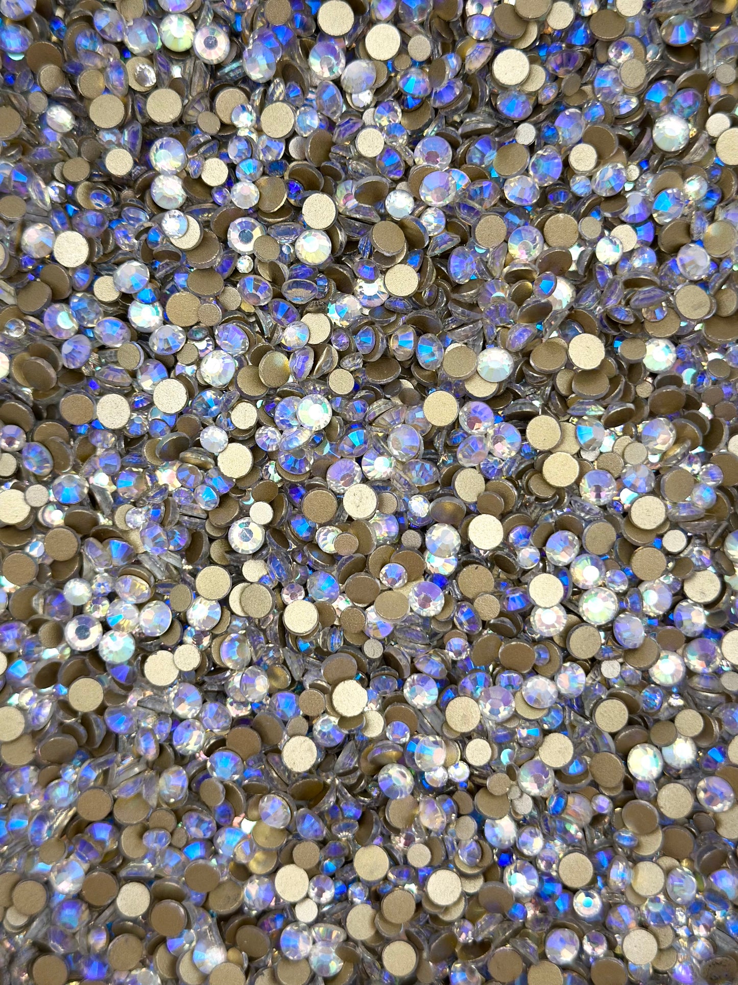 Color No.51-No.71 Mixed Sizes (From SS6 to SS20) Flat Back Round Glass Rhinestones