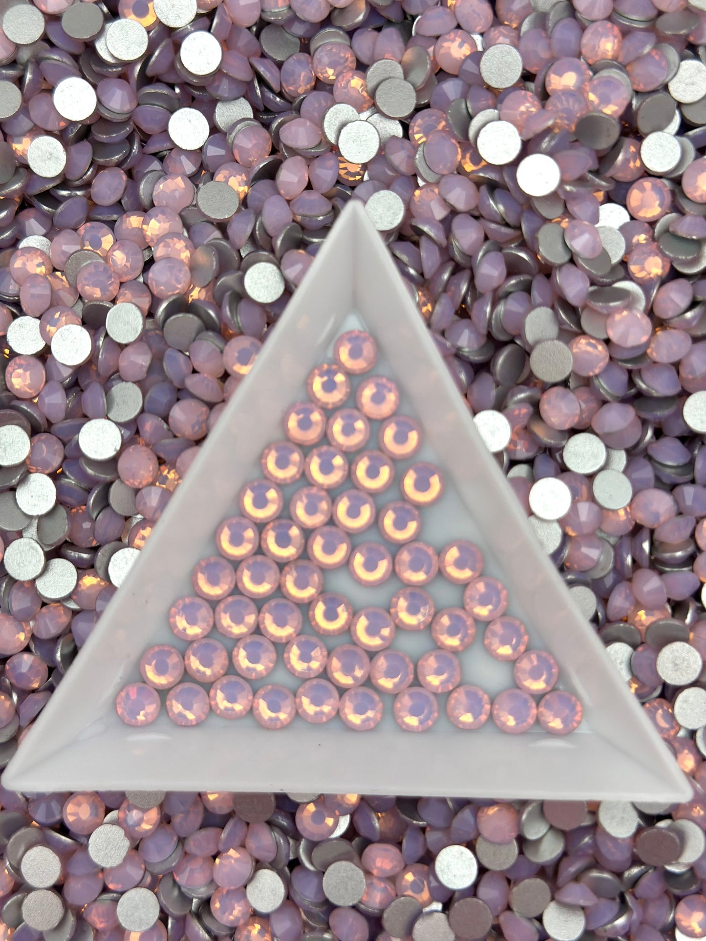 Opal Collection Flat Back Round Glass Rhinestones | Multiple Colors & Sizes (SS10-SS20)