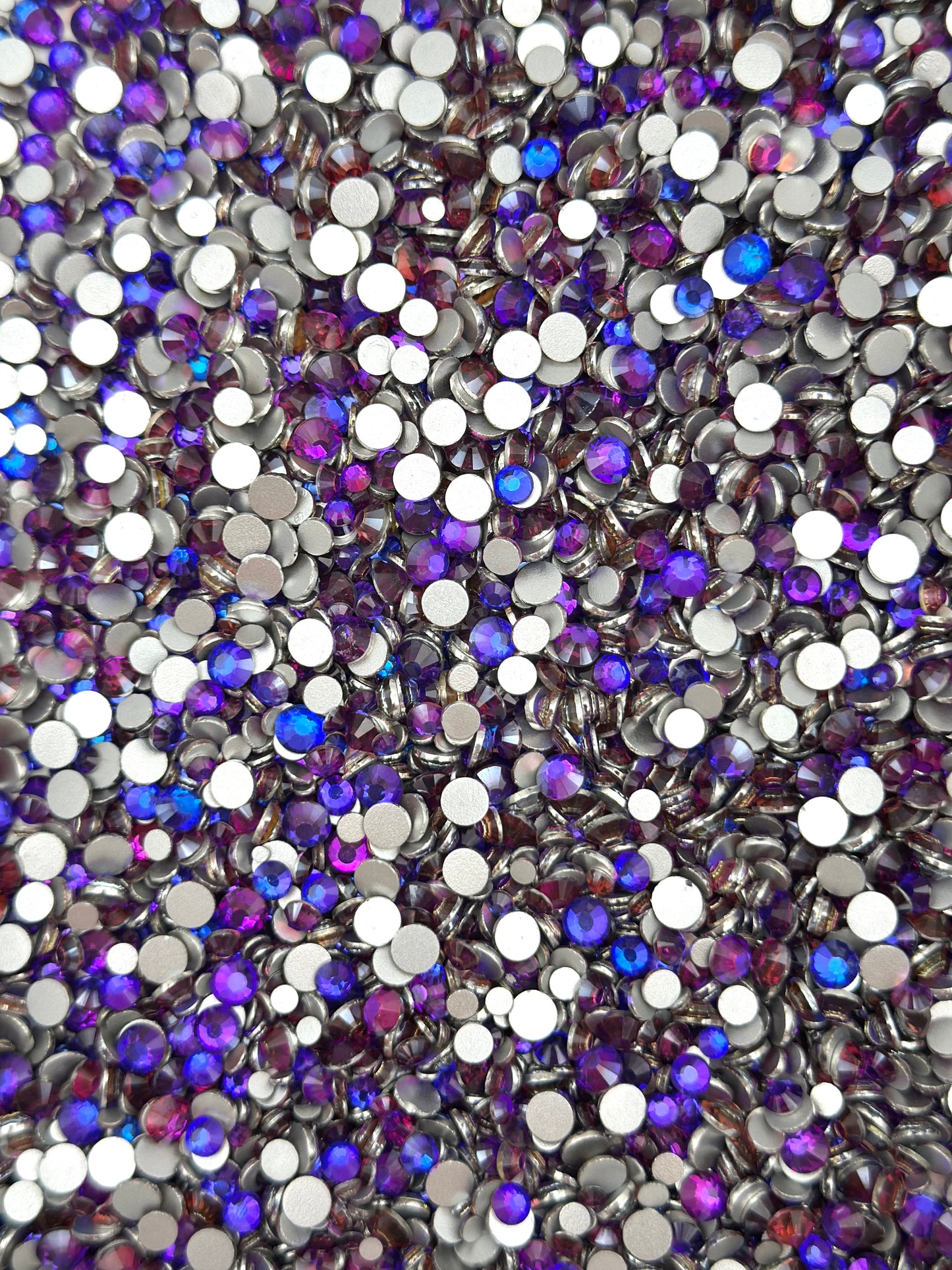Color No.1-No.25 Mixed Sizes (From SS6 to SS20) Flat Back Round Glass Rhinestones