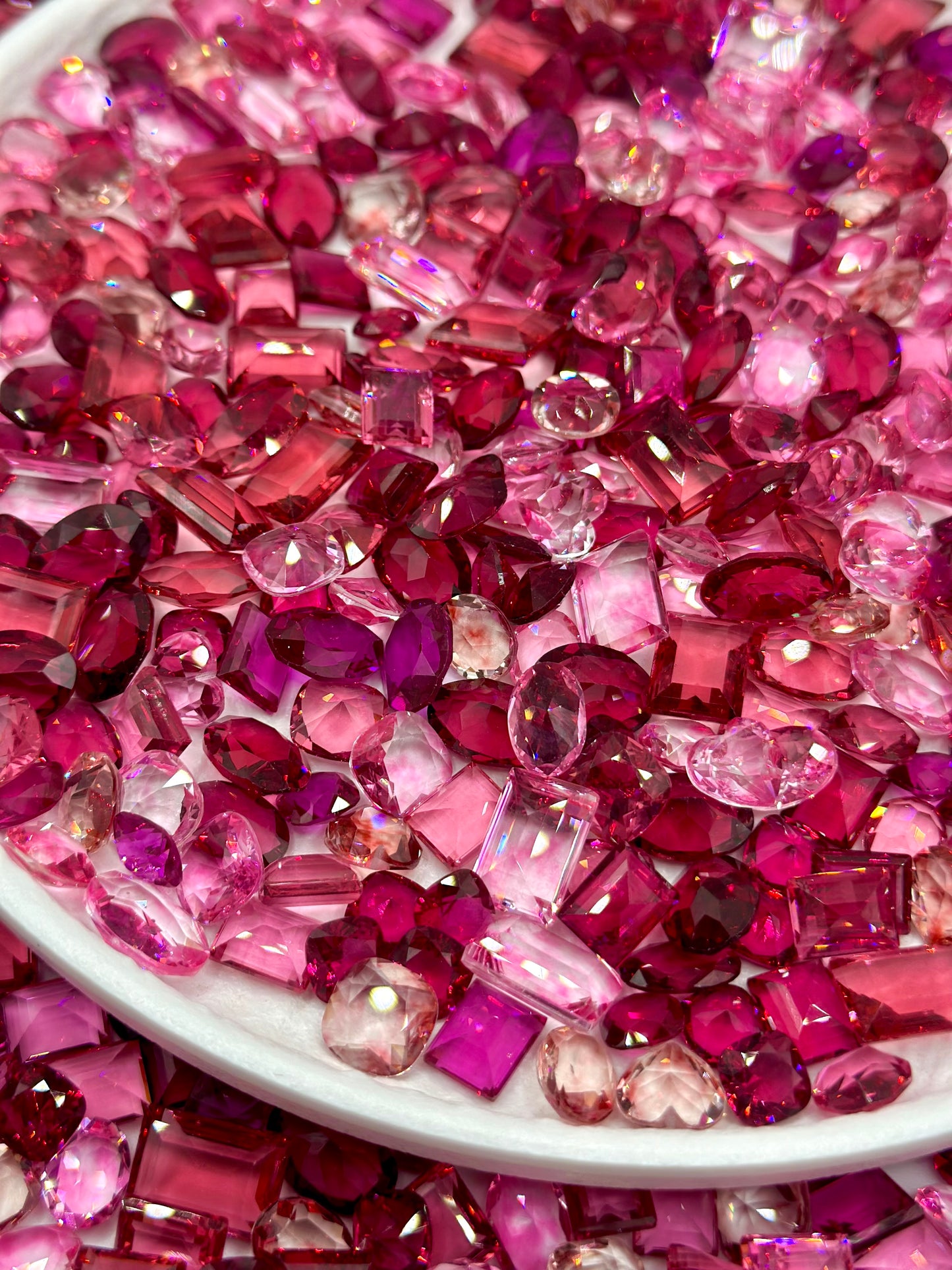 Luxe Rosy Mirage Mixed Pointed Back Crystal Glass Rhinestones for Nails Arts and DIY