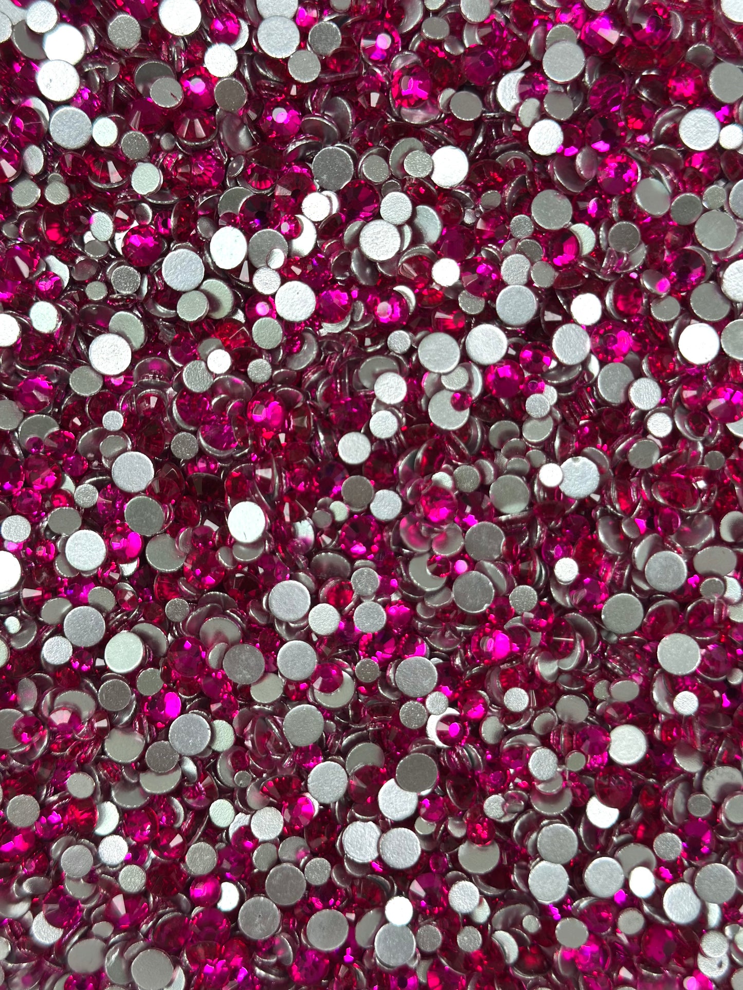 Mixed Sizes (SS6–SS20) Flat Back Round Glass Rhinestones