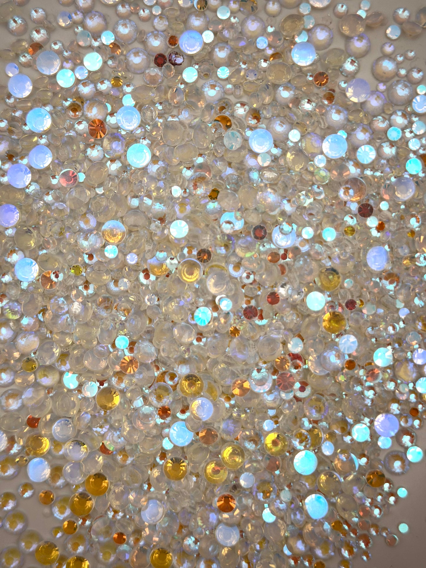 Color No.26-No.50 Mixed Sizes (From SS6 to SS20) Flat Back Round Glass Rhinestones