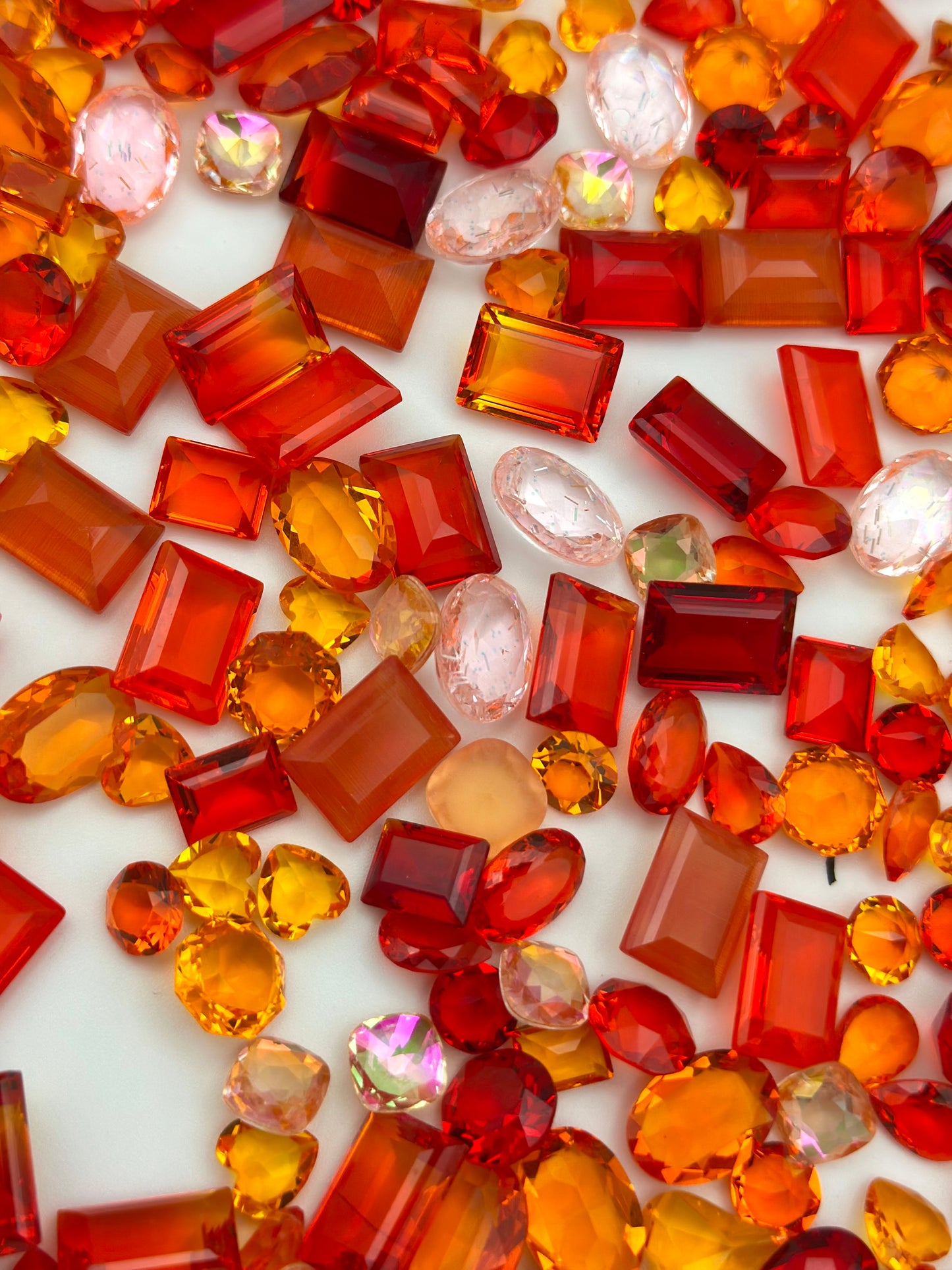 Luxe Orange Mixed Pointed Back Crystal Glass Rhinestones for Nails Arts and DIY