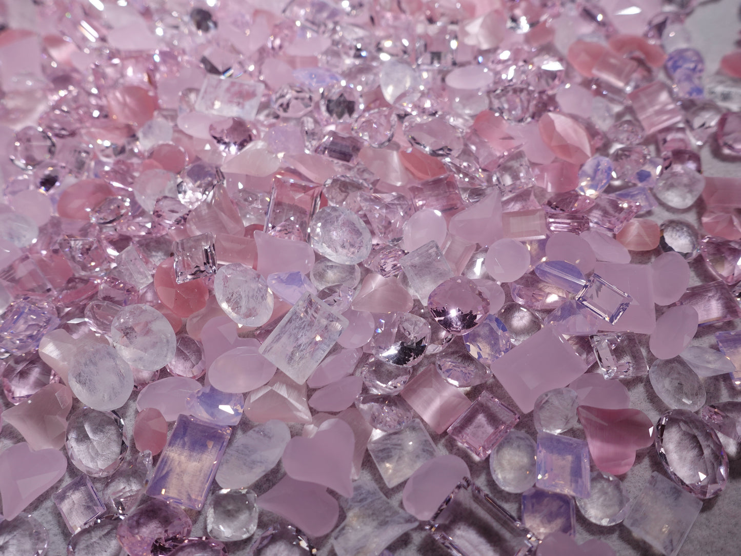 Luxe Pink Mixed Pointed Backed Crystal Glass Rhinestones for Nails Arts and DIY