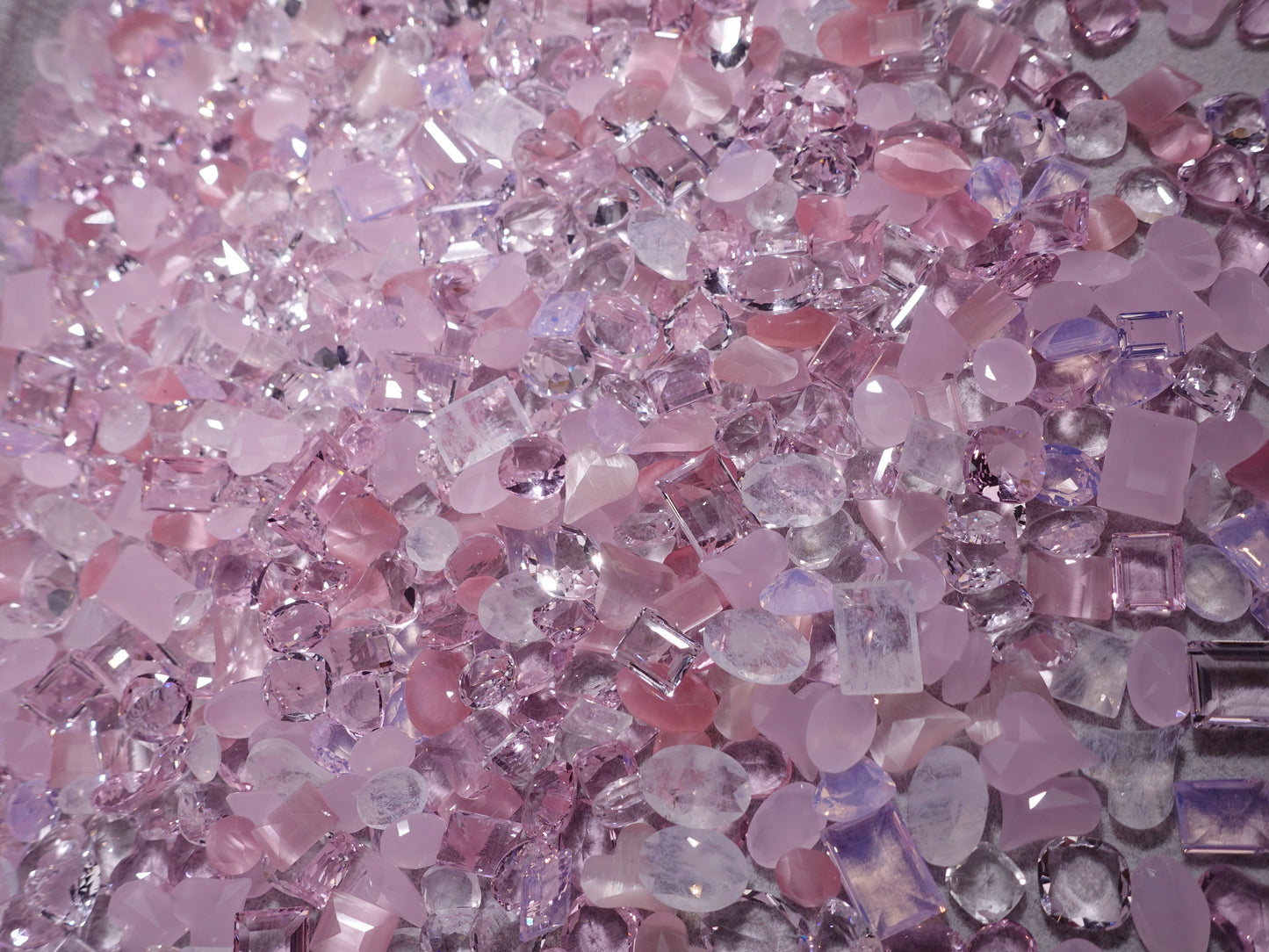 Luxe Pink Mixed Pointed Backed Crystal Glass Rhinestones for Nails Arts and DIY
