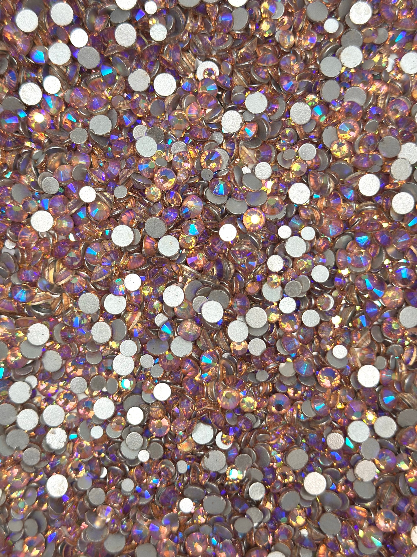 Color No.26-No.50 Mixed Sizes (From SS6 to SS20) Flat Back Round Glass Rhinestones