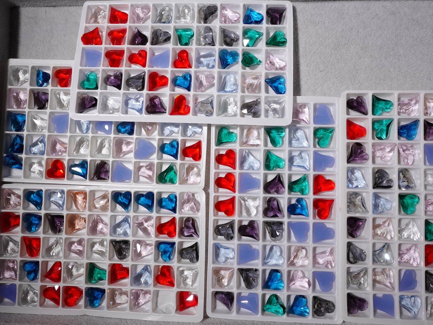 12x13mm Heart Mixed Pointed Back Crystal Glass Rhinestones For Nails Art and DIY