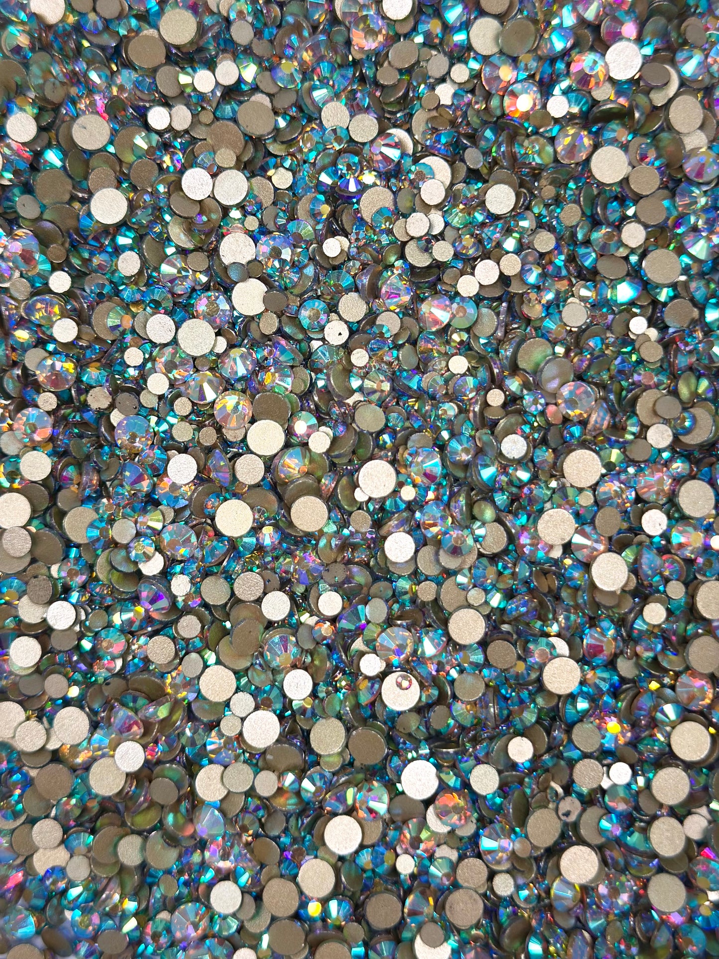 Color No.1-No.25 Mixed Sizes (From SS6 to SS20) Flat Back Round Glass Rhinestones