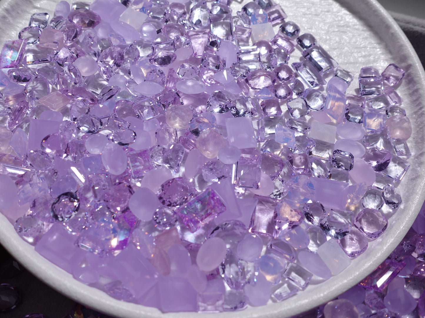 Luxe Purple Mixed Pointed Back Crystal Glass Rhinestones for Nails Art and DIY