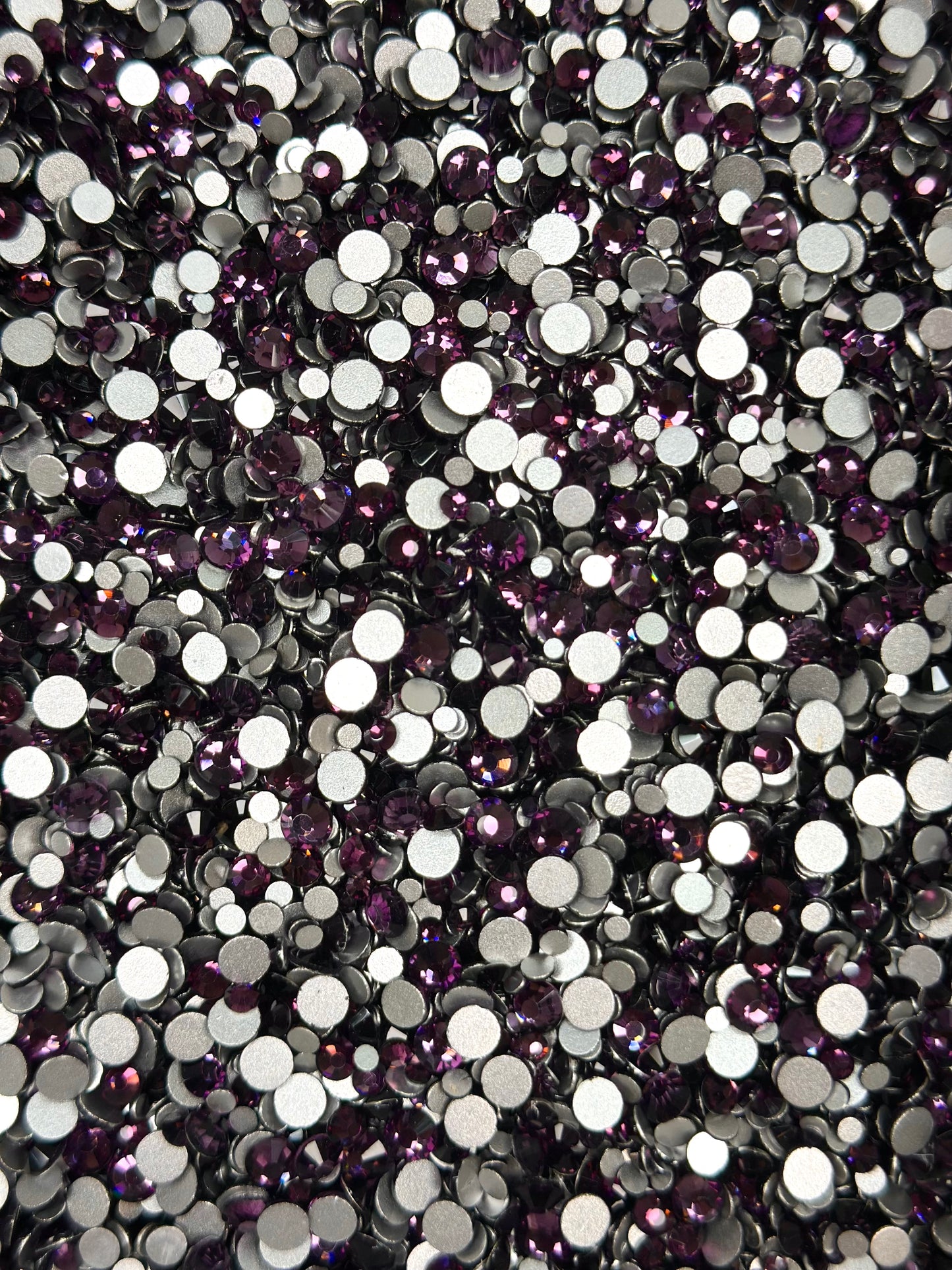 Color No.26-No.50 Mixed Sizes (From SS6 to SS20) Flat Back Round Glass Rhinestones