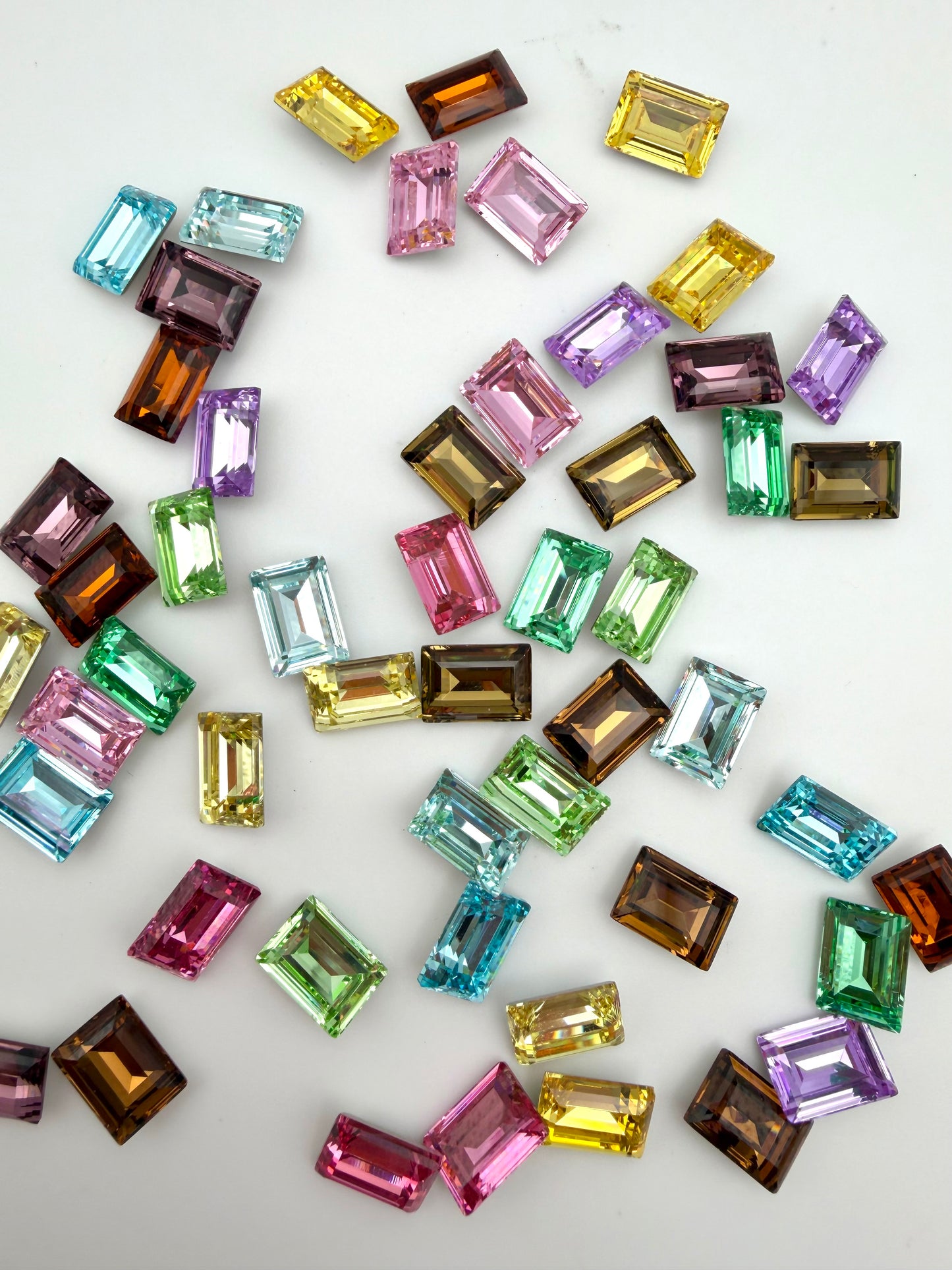 Luxe 10*14mm Large Rectangle Foiled Pointed Back Rhinestones for Nails Arts and DIY