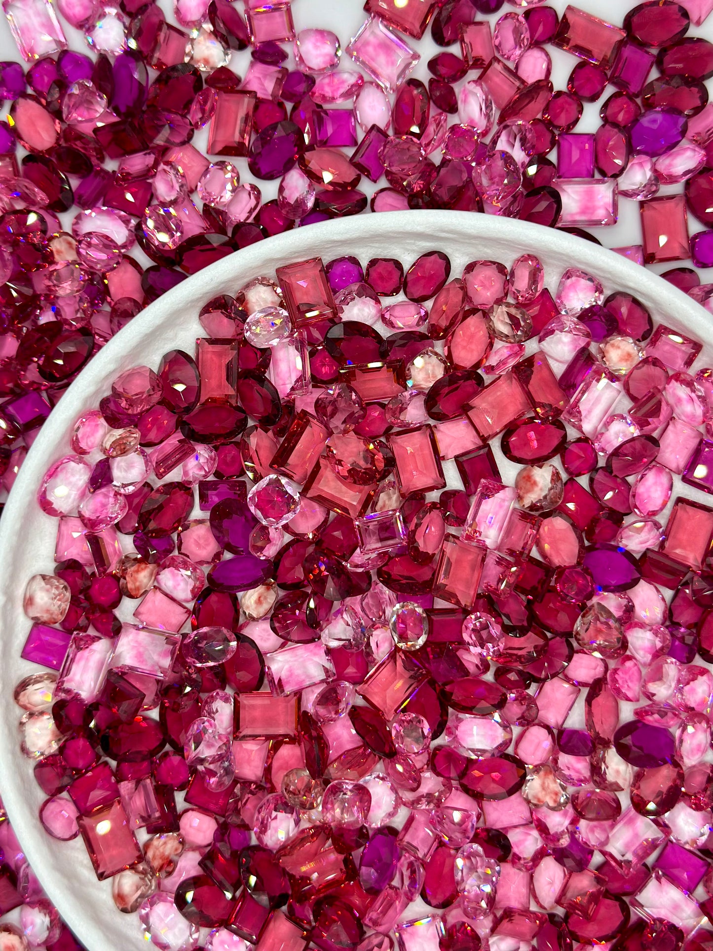Luxe Rosy Mirage Mixed Pointed Back Crystal Glass Rhinestones for Nails Arts and DIY