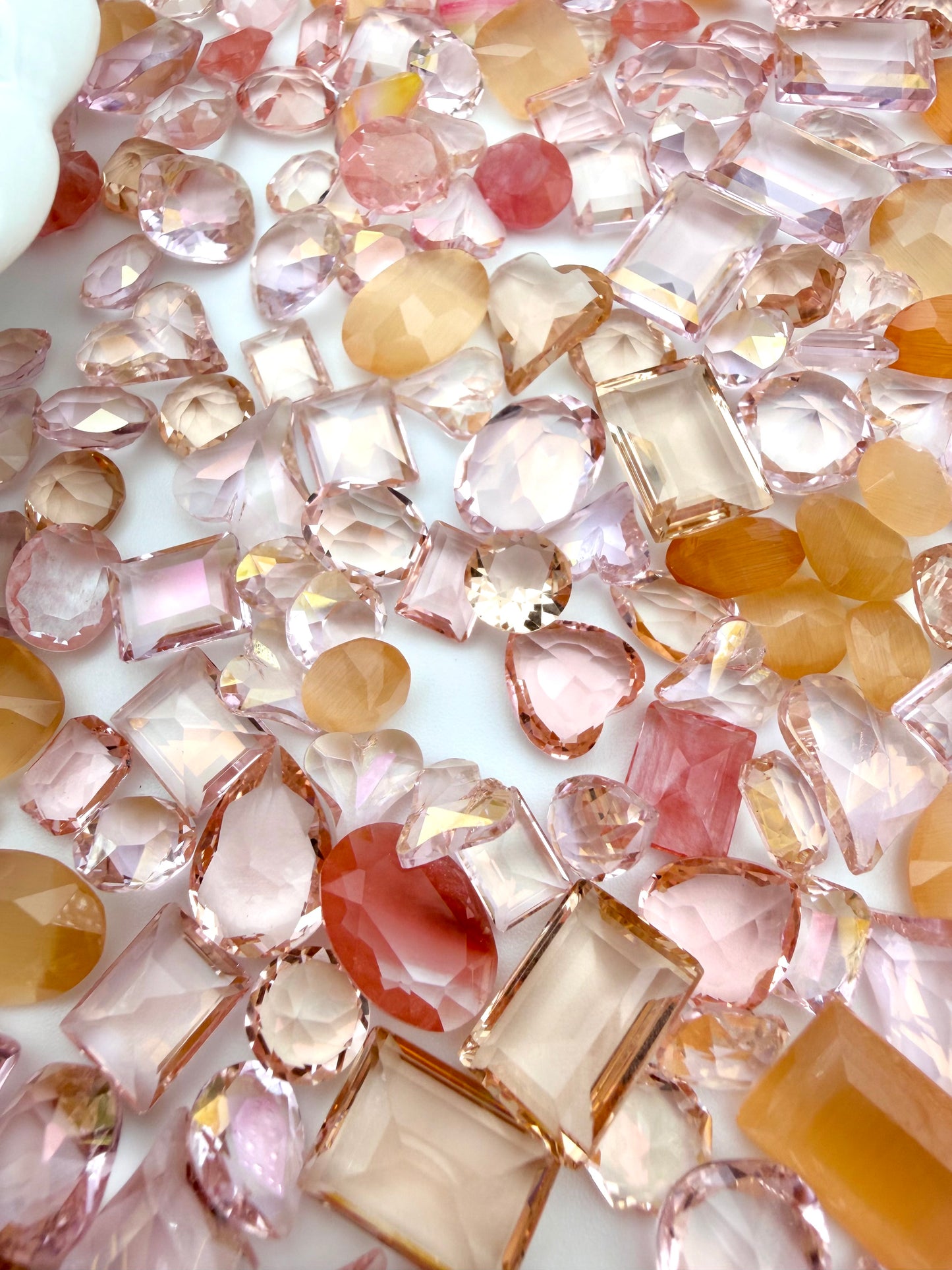 Blush Sunrise Mixed Pointed Back Crystal Glass Rhinestones for Nails Arts and DIY