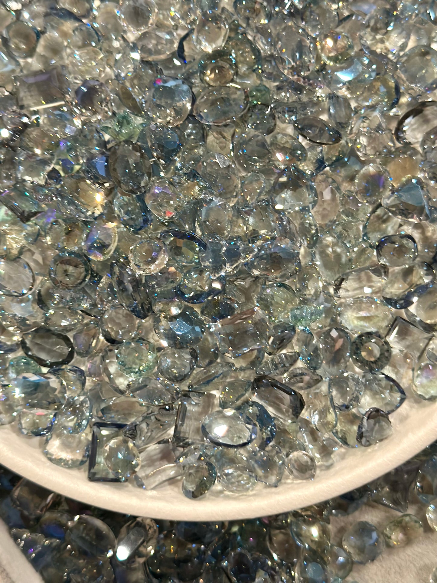 Blue Mist Mixed Pointed Back Crystal Glass Rhinestones for Nails Arts and DIY
