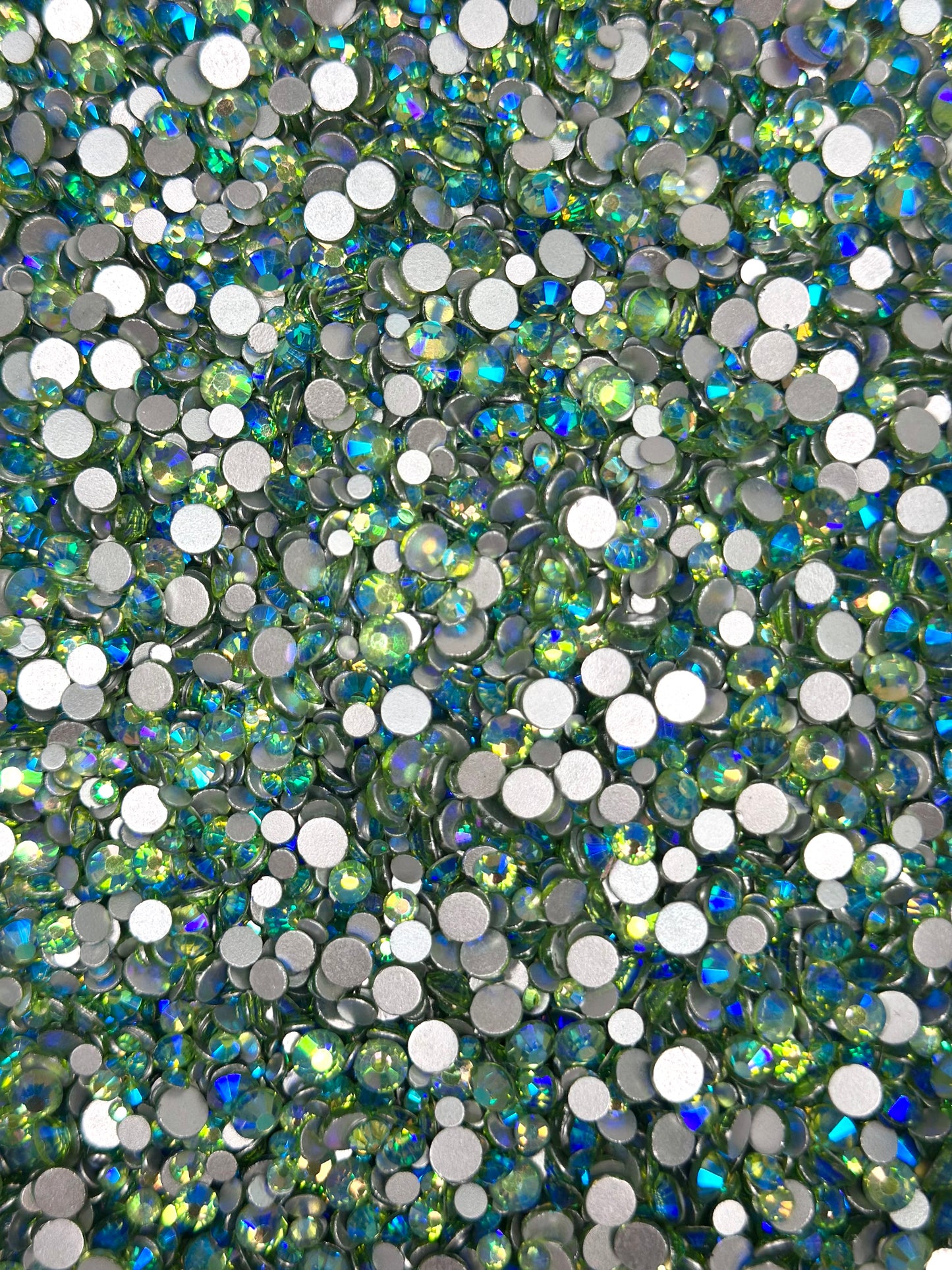 Color No.26-No.50 Mixed Sizes (From SS6 to SS20) Flat Back Round Glass Rhinestones