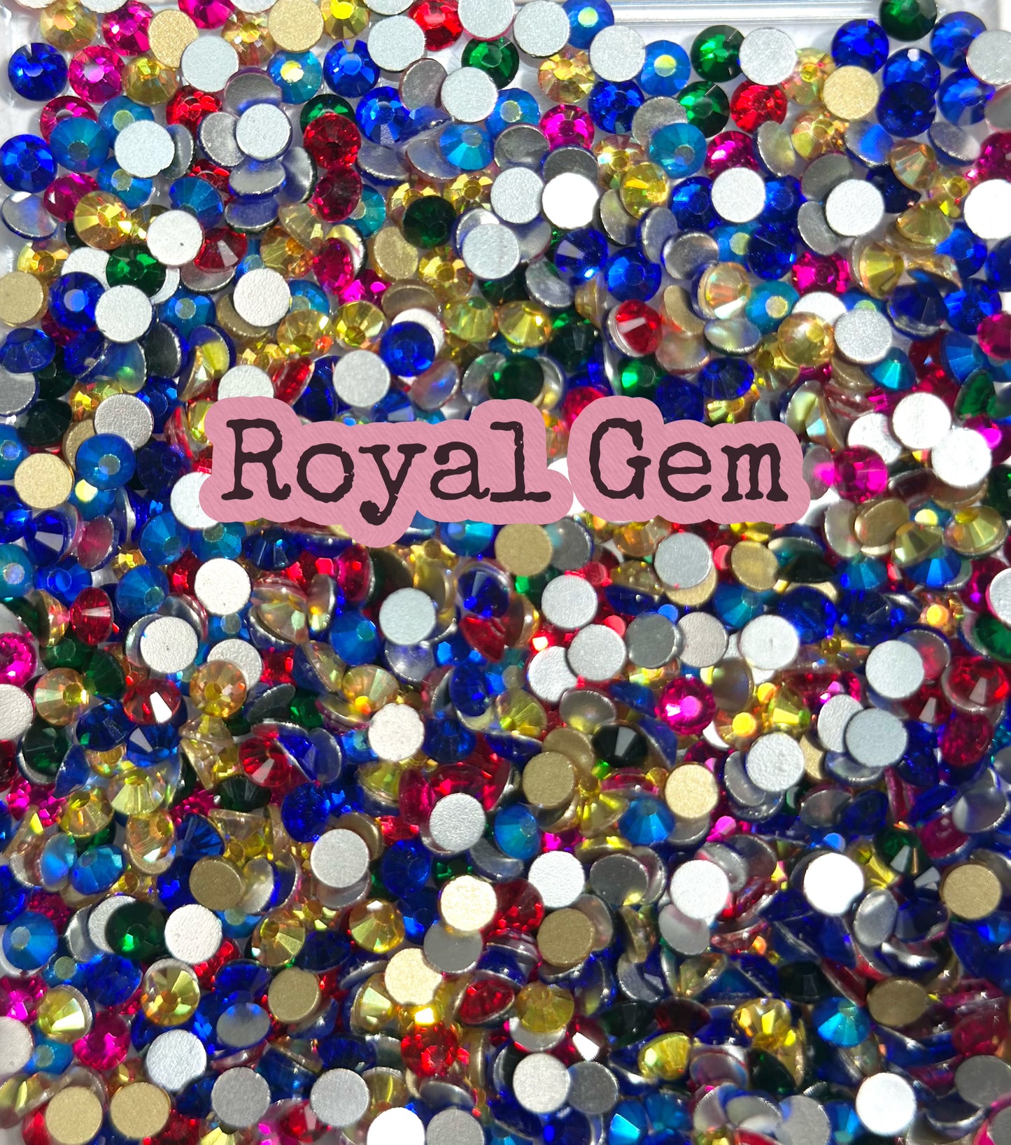 Color Mixed Flat Back Glass Rhinestones