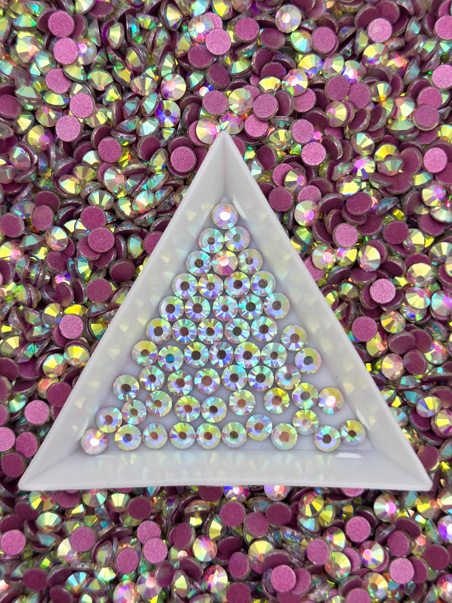 Color No.51-No.71 Mixed Sizes (From SS6 to SS20) Flat Back Round Glass Rhinestones