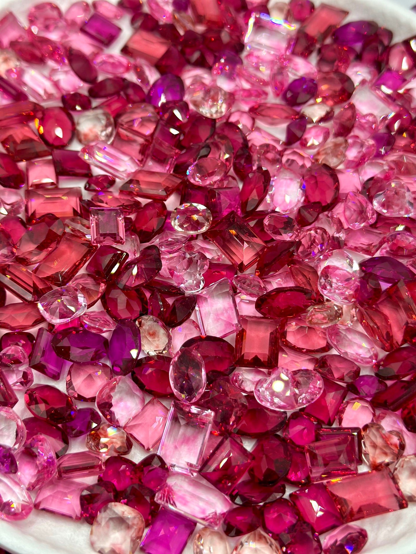 Luxe Rosy Mirage Mixed Pointed Back Crystal Glass Rhinestones for Nails Arts and DIY