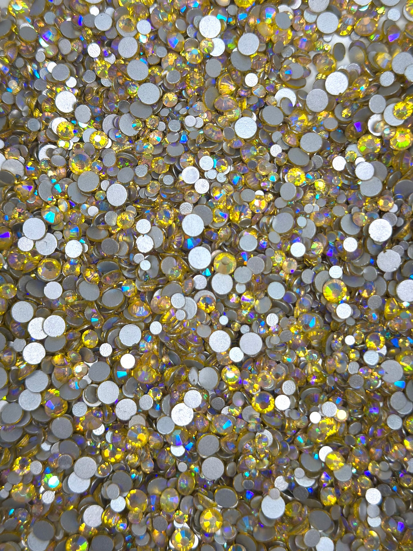 Color No.26-No.50 Mixed Sizes (From SS6 to SS20) Flat Back Round Glass Rhinestones