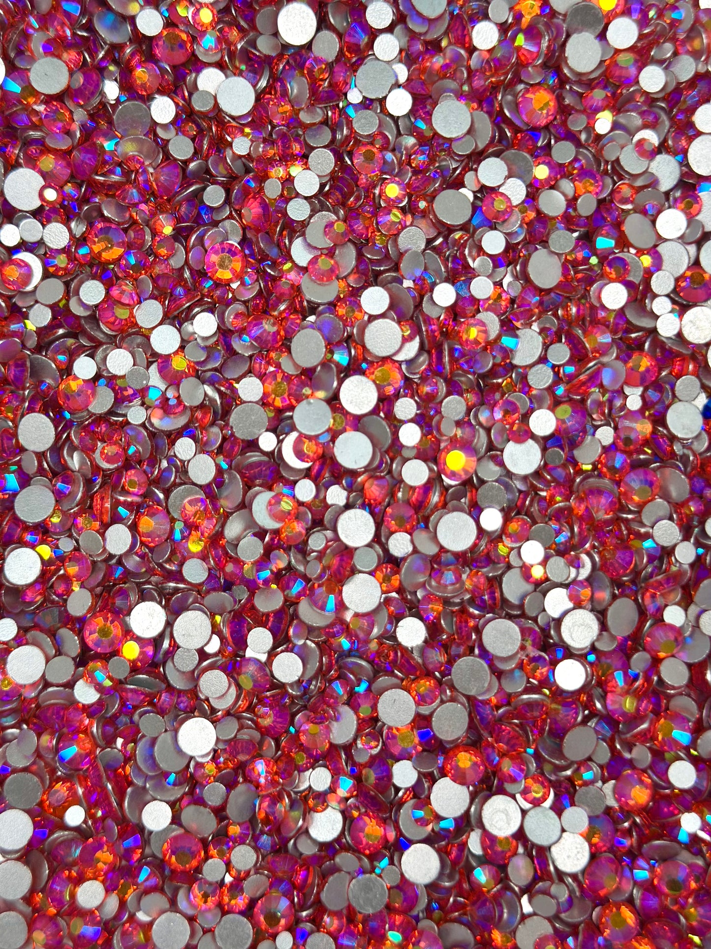 Color No.26-No.50 Mixed Sizes (From SS6 to SS20) Flat Back Round Glass Rhinestones