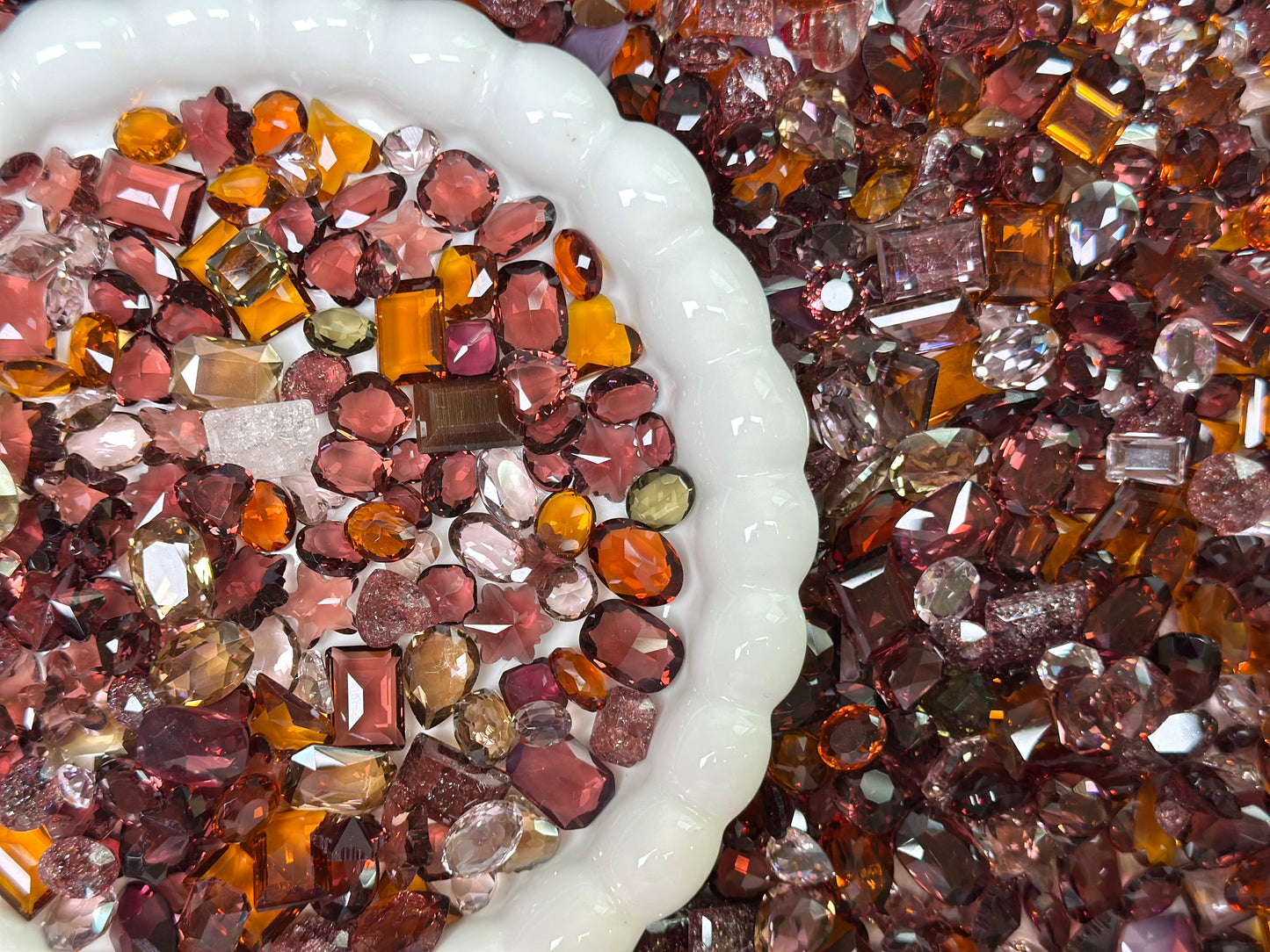 Autumn Flame Mixed Pointed Back Crystal Glass Rhinestones for Nails Arts and DIY