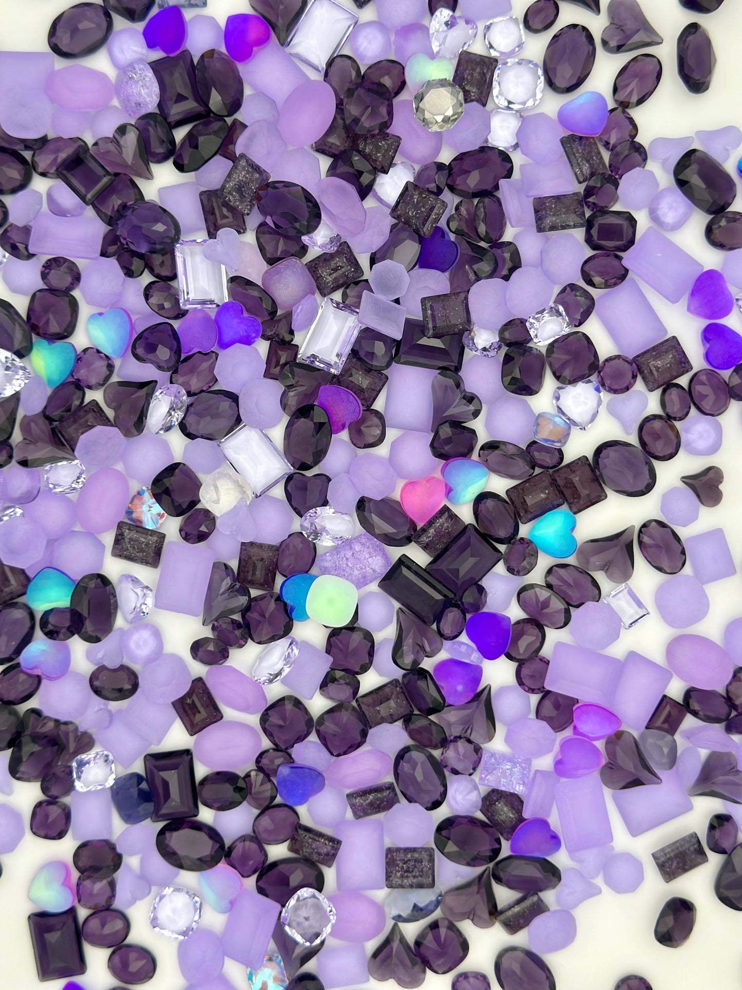 Grape Mist Mixed Pointed Back Crystal Glass Rhinestones for Nails Arts and DIY